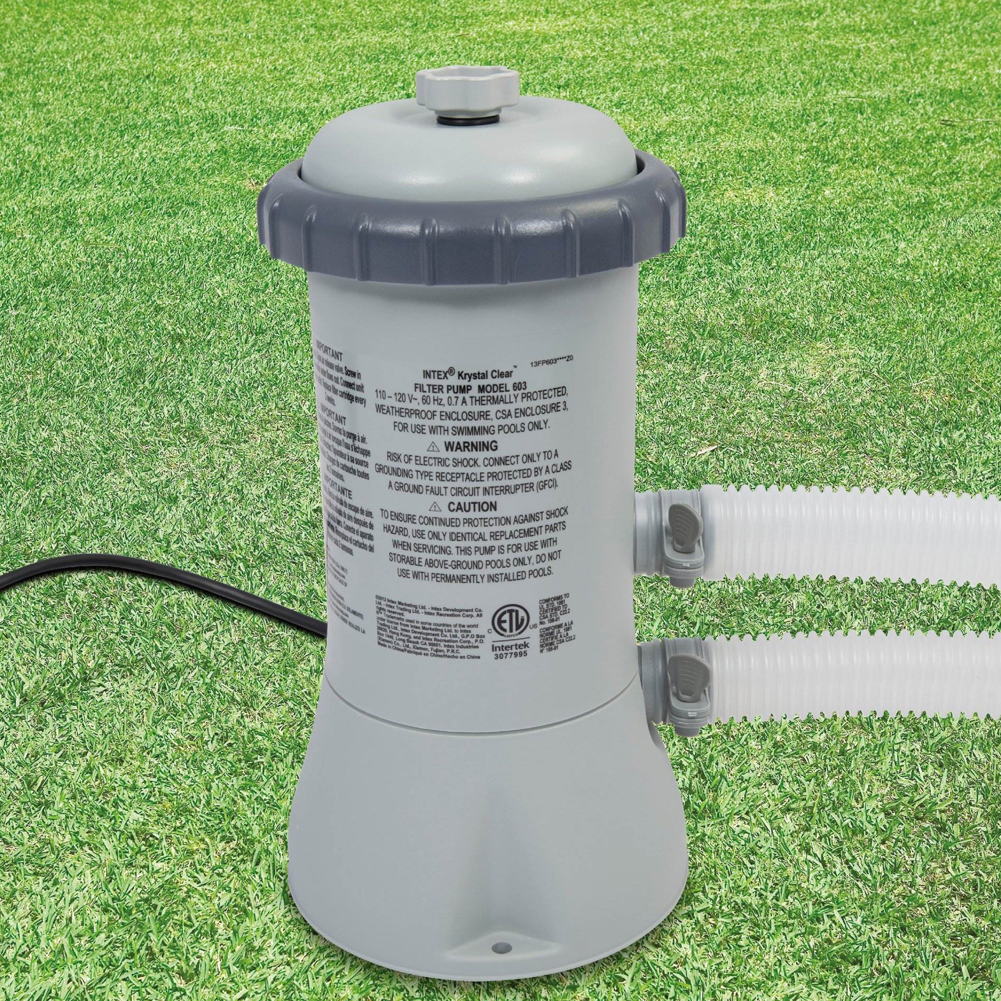 Intex 15ft x 33in Above Ground Swimming Pool, Filter Pump and Vinyl Solar Cover - VMInnovations