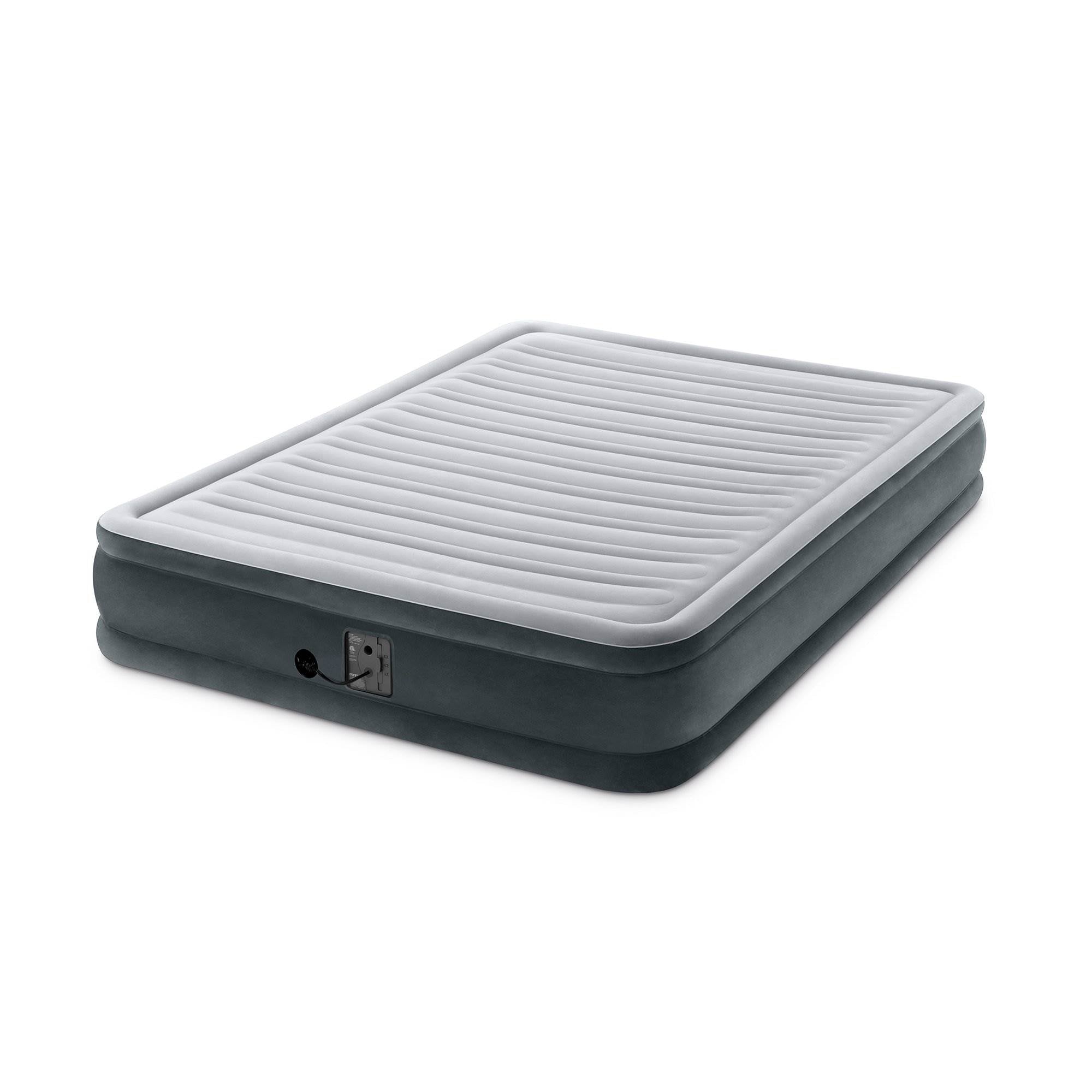 Intex Dura Beam Mid Rise Airbed Mattress with Built In Pump, Queen & Cover