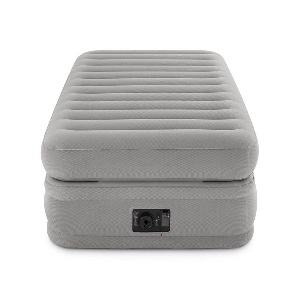 Intex Prime Comfort Elevated Airbed Mattress w/ Built-In Pump, Twin & Cover