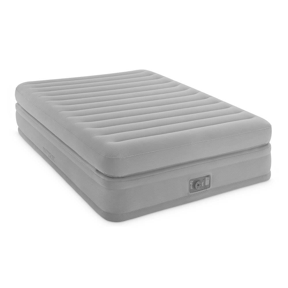 Intex Prime Comfort Elevated Airbed Mattress w/ Built-In Pump, Queen & Cover