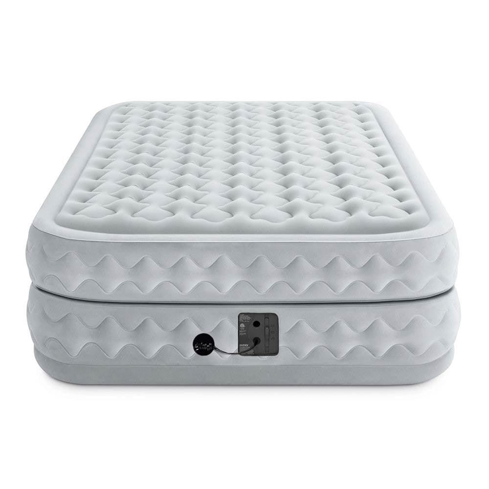 Intex Dura Beam Plus Queen Supreme Air Flow Airbed Mattress, Queen & Cover