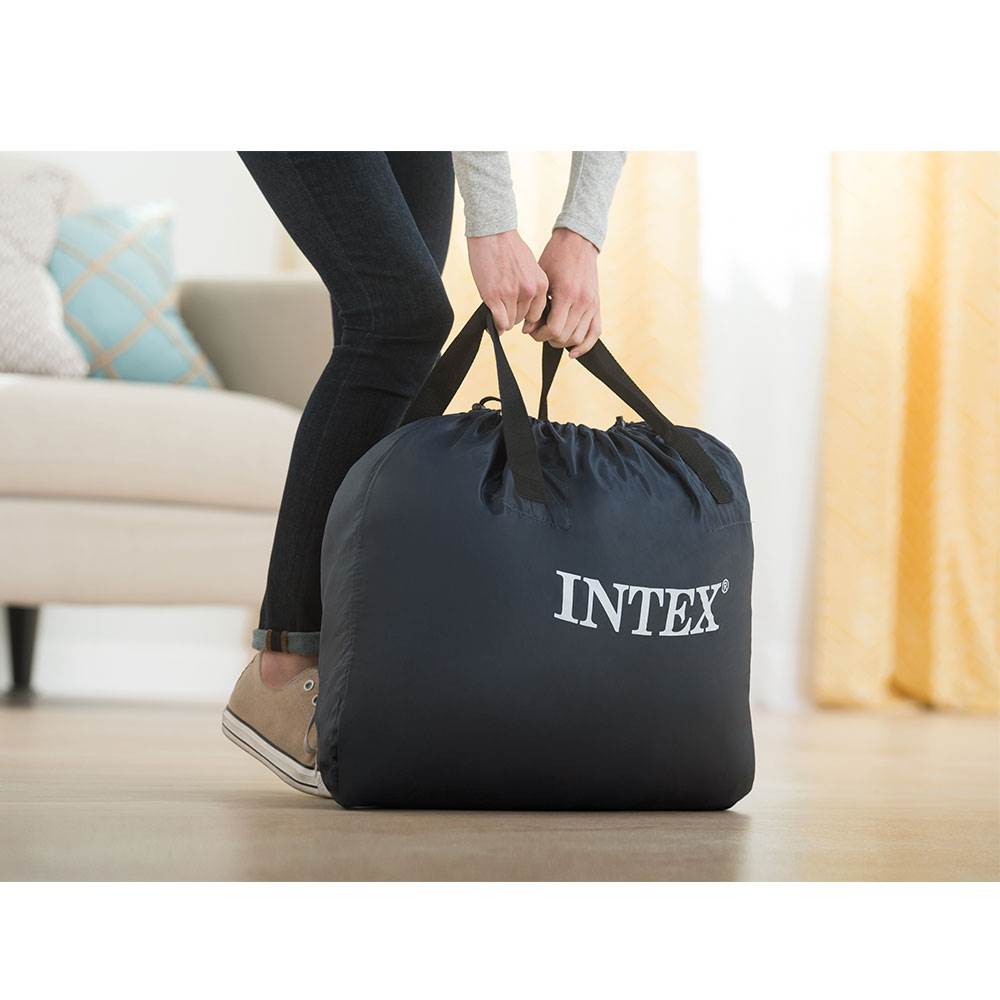 Intex Dura Beam Plus Queen Supreme Air Flow Airbed Mattress, Queen & Cover