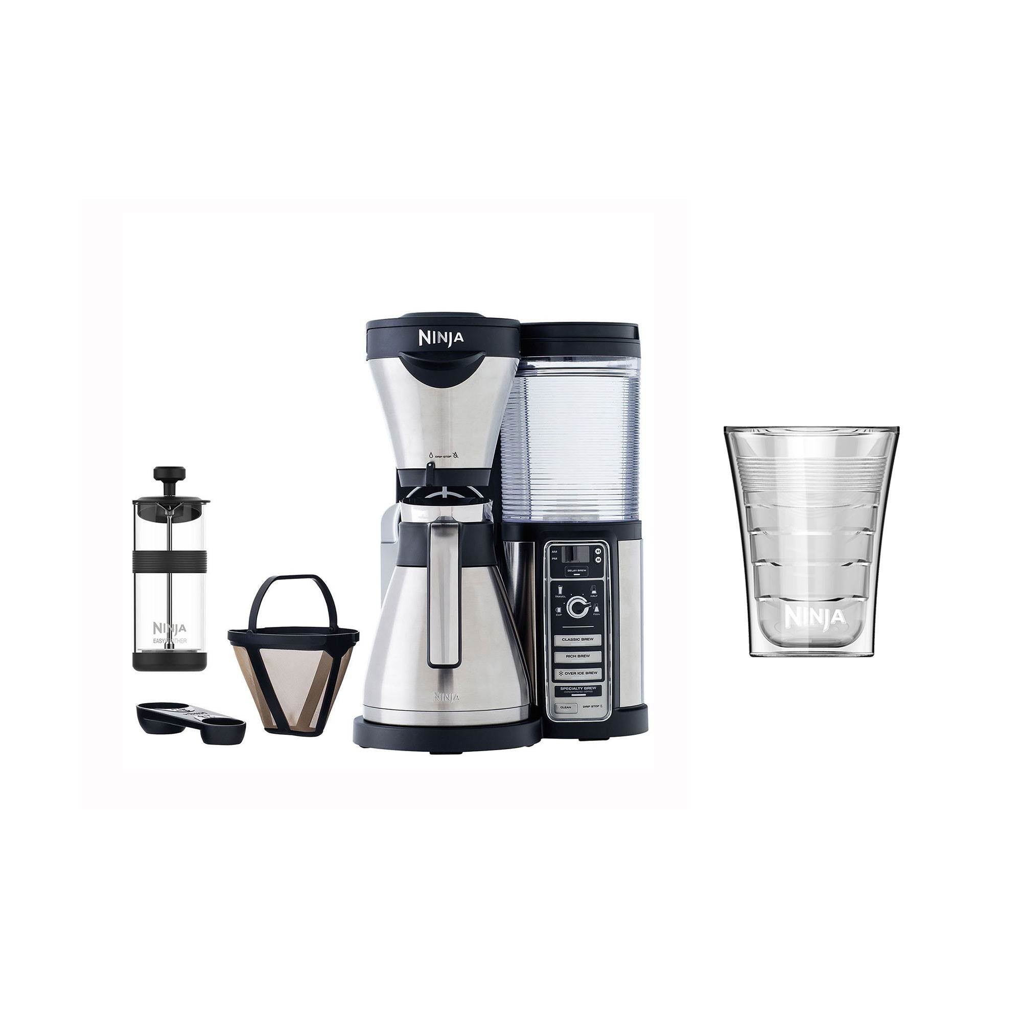 Ninja Auto iQ Coffee Bar Brewer System w/ Stainless Steel Carafe + Thermal Cup