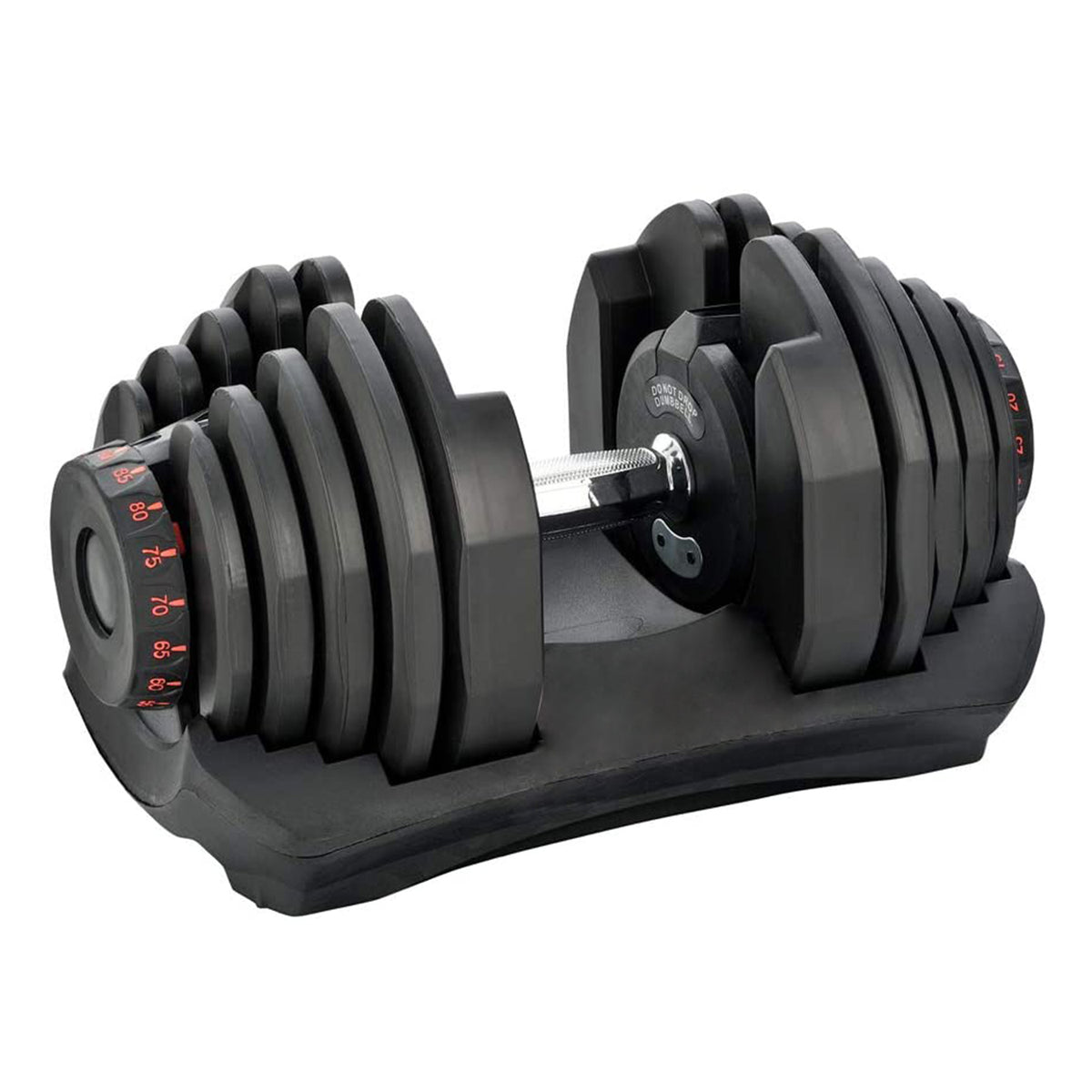 HolaHatha 10 TO 90 Pound Adjustable Dumbbell Home Gym Equipment (2 Pack)