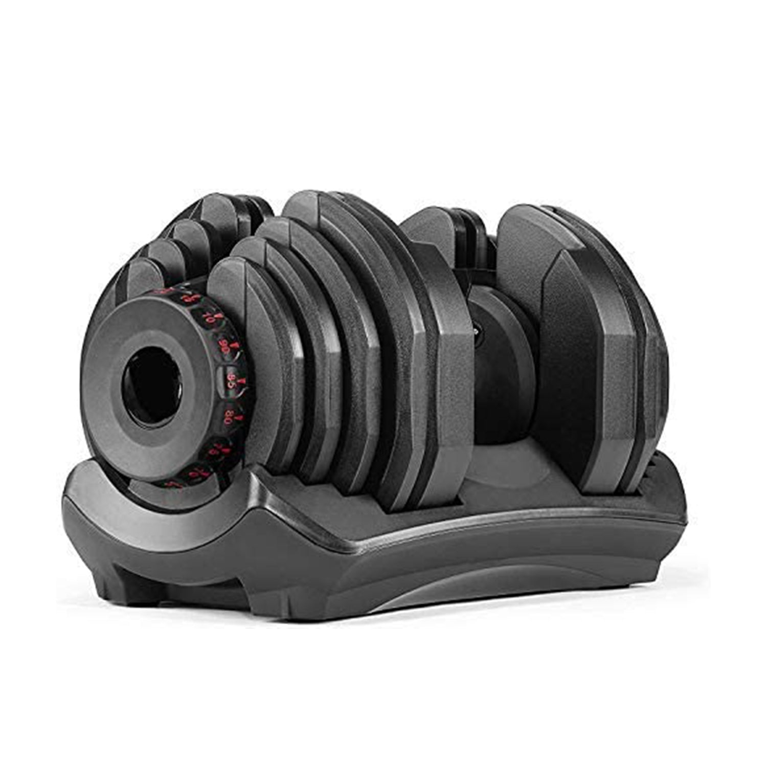 HolaHatha 10 TO 90 Pound Adjustable Dumbbell Home Gym Equipment (2 Pack)