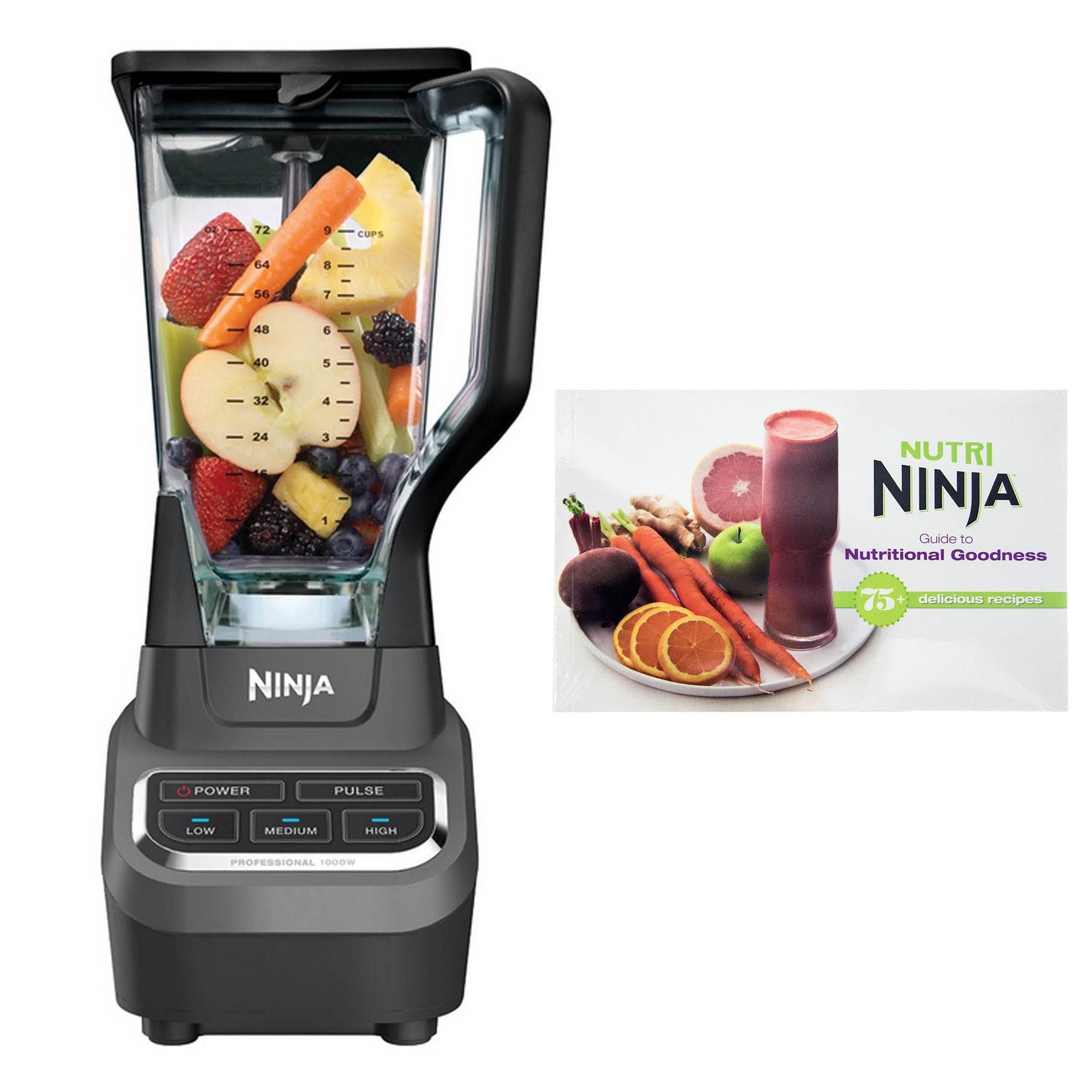 Ninja Professional 1000W Performance Power Smoothie Blender with Recipe Guide