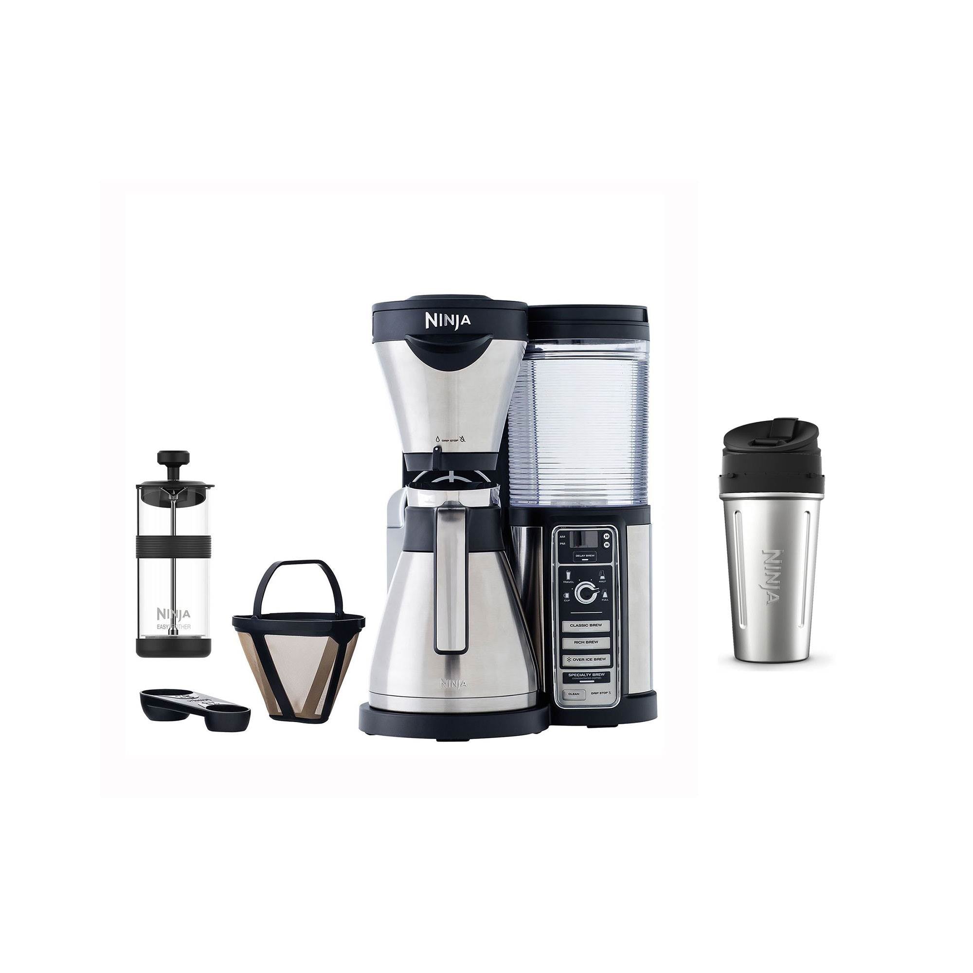 Ninja Auto iQ Coffee Maker Brewer System w/ Stainless Steel Thermal Carafe & Cup