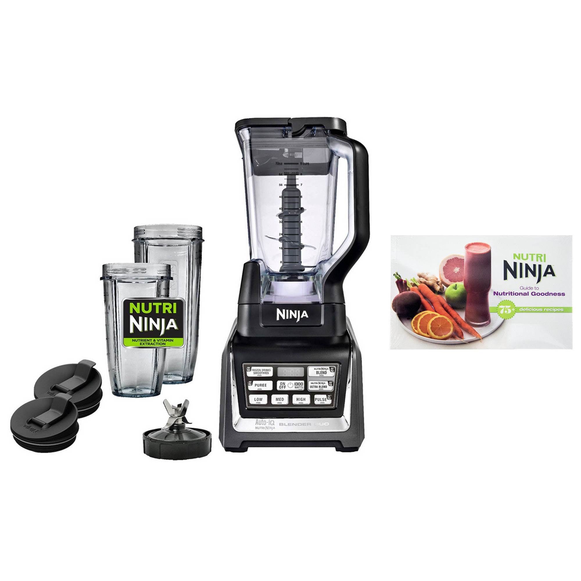 Nutri Ninja BL641 DUO 1300W Auto-iQ Pro Digital Power Blender with Recipe Guide