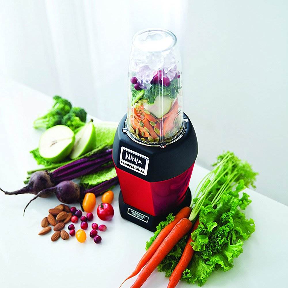 Nutri Ninja BL456 900W Professional Smoothie Blender w/ Cups, Red & 100 Recipes