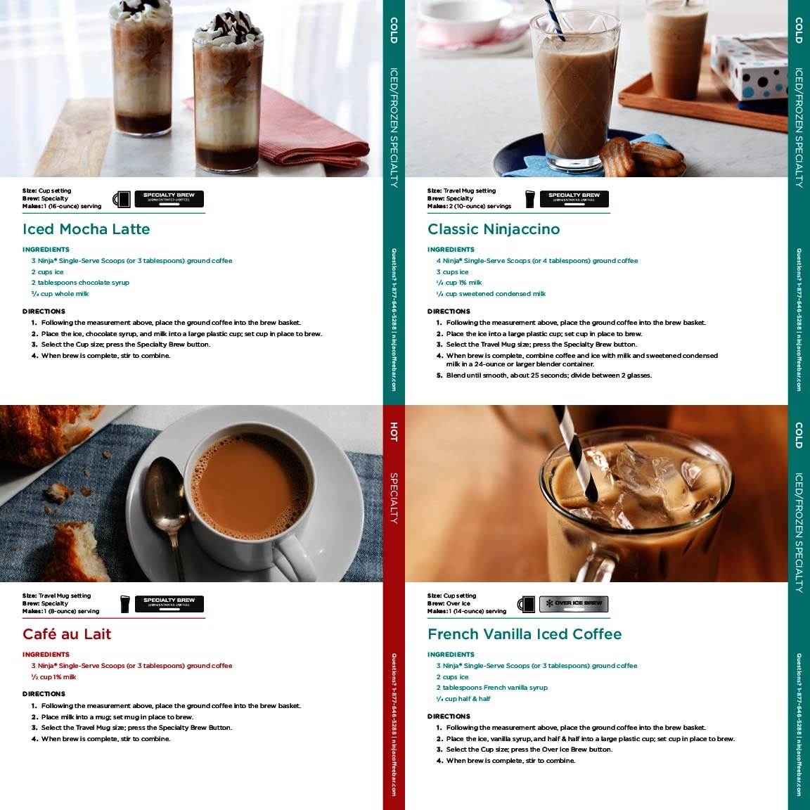 Ninja Coffee Bar Brewer with Carafe and Raising the Coffee Bar Recipe Book Guide