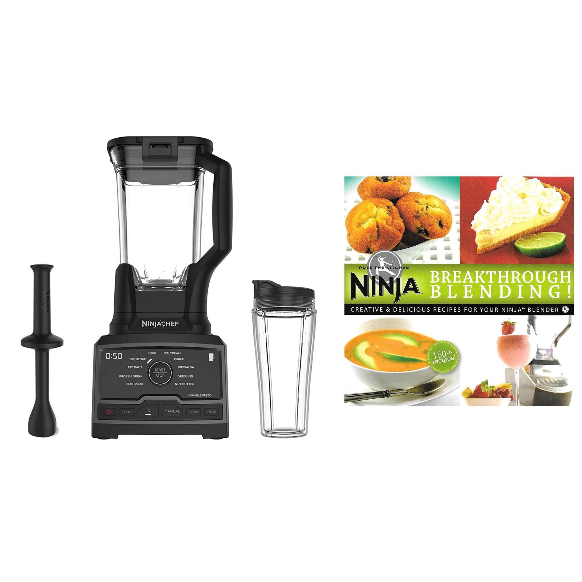 Ninja Chef 1500W High Speed Blender Mixer Processor Duo & Cup with 150 Recipes