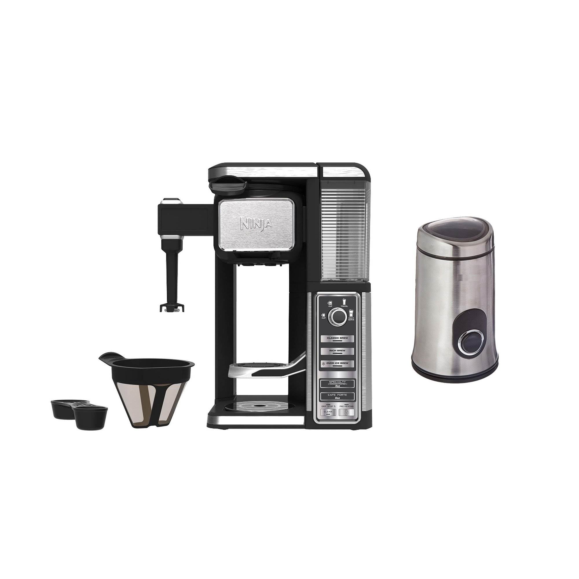 Ninja Auto IQ Single Serve Pod Free Coffee Machine w/ Frother & Bean Grinder
