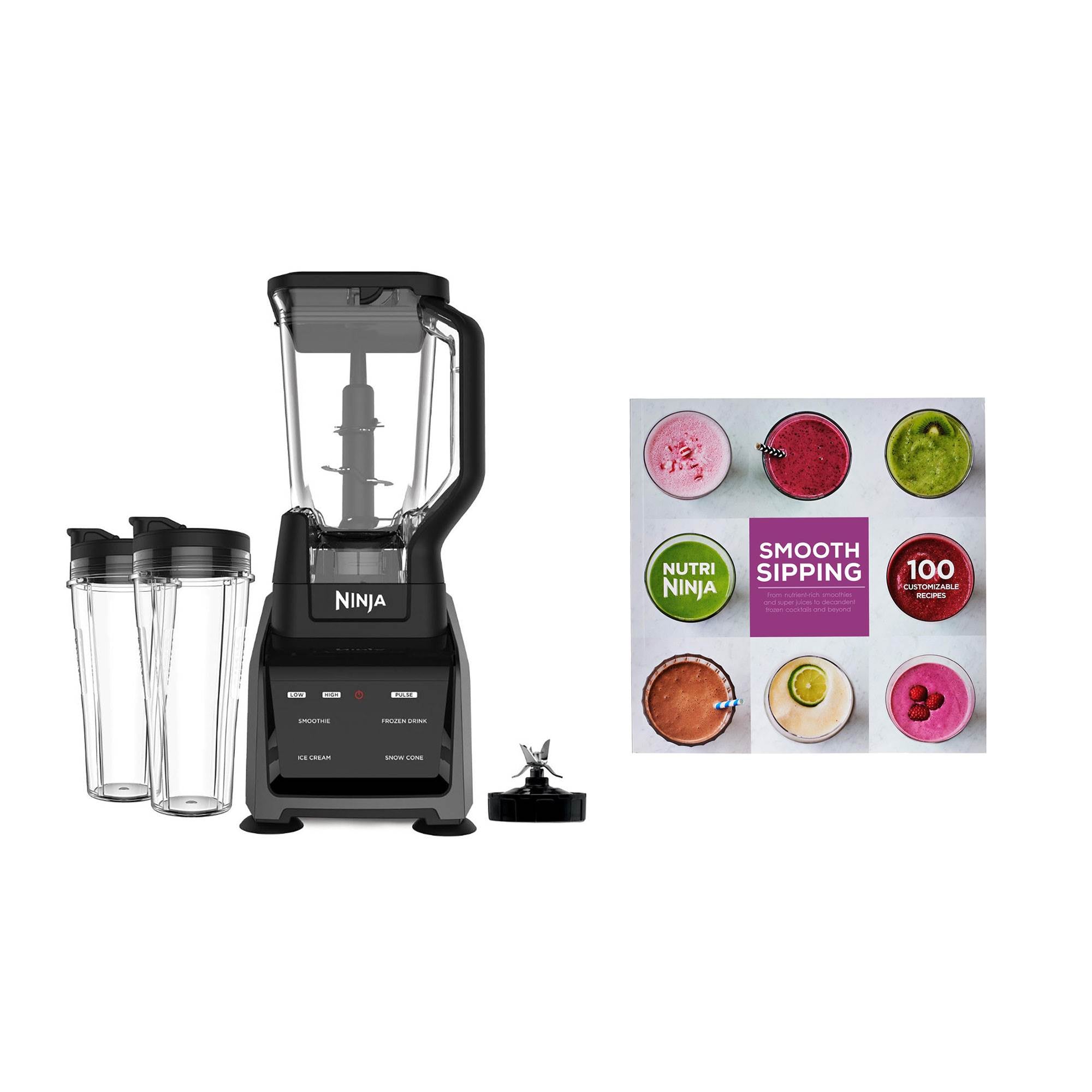 Ninja Intelli Sense Blender Duo 72 Ounce Kitchen System with 100 Recipe Book