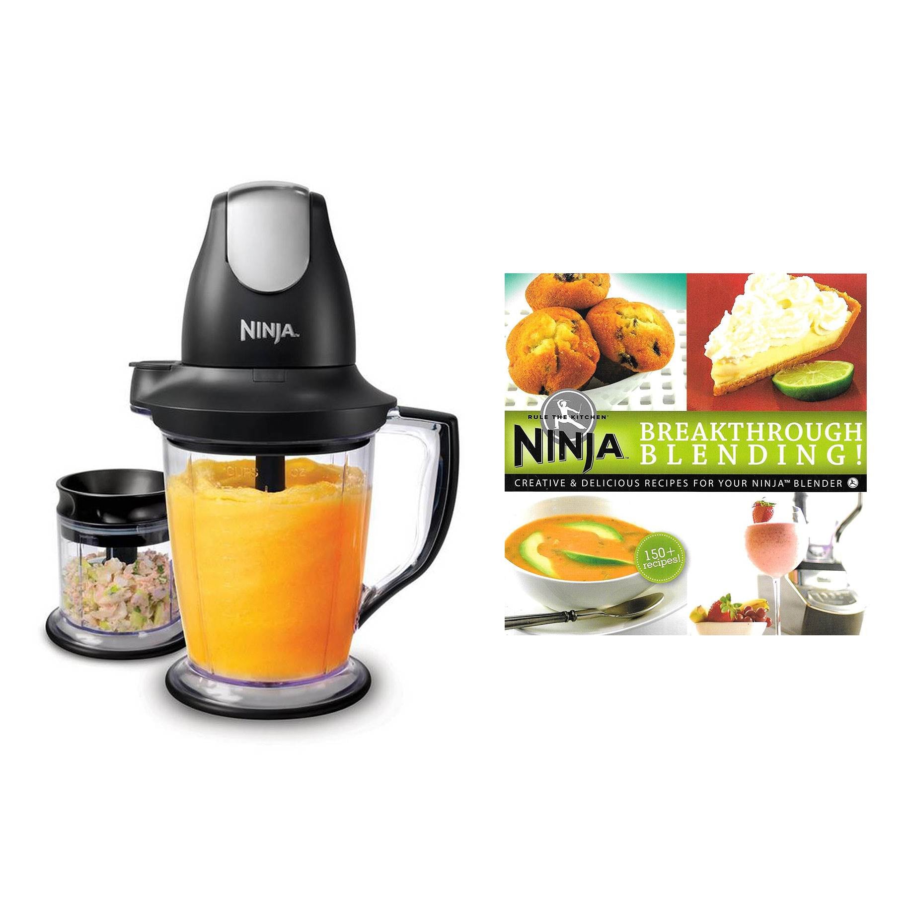 Ninja QB1000 Master Prep 450 Watt Pulse Blender Processor Chopper & 150 Recipes