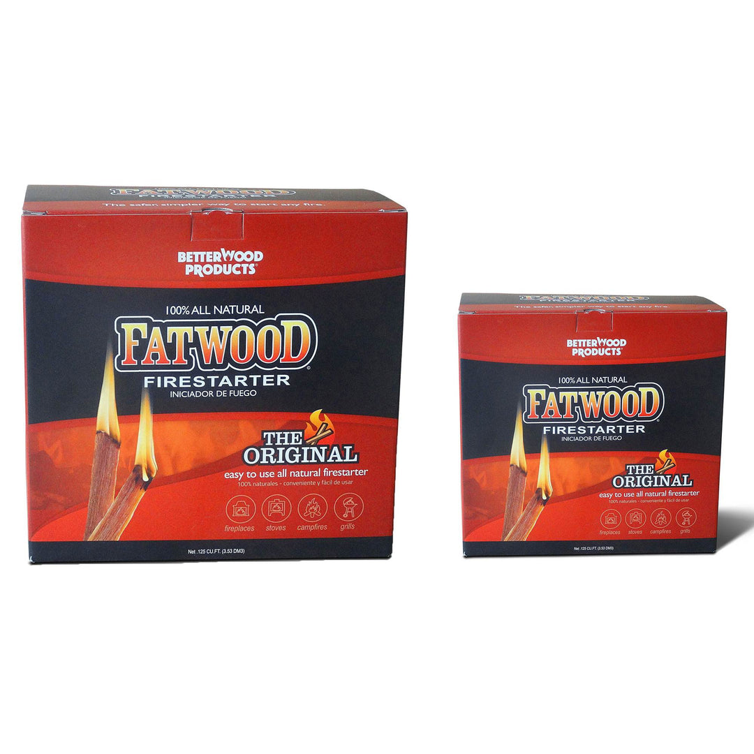 Betterwood 9910 Fatwood 10 Pound Firestarter & Natural Pine 5 Pound Firestarter - VMInnovations