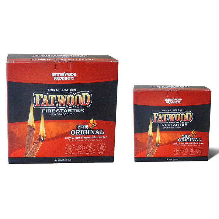 Betterwood 9910 Fatwood 10 Pound Firestarter & Natural Pine 5 Pound Firestarter - VMInnovations