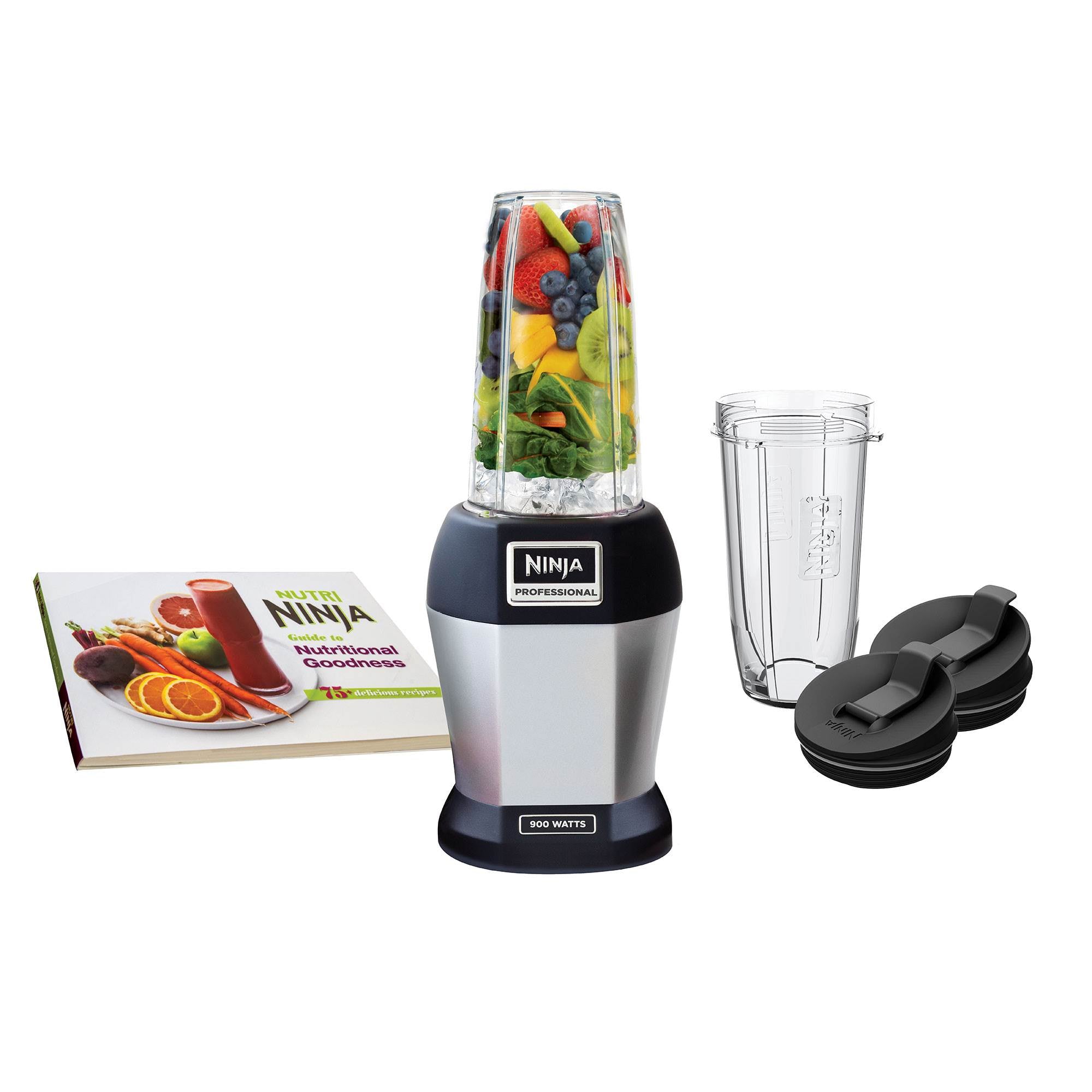 Nutri Ninja Pro 900W Smoothie Blender w/ Cups & Nutritional Goodness Cook Books