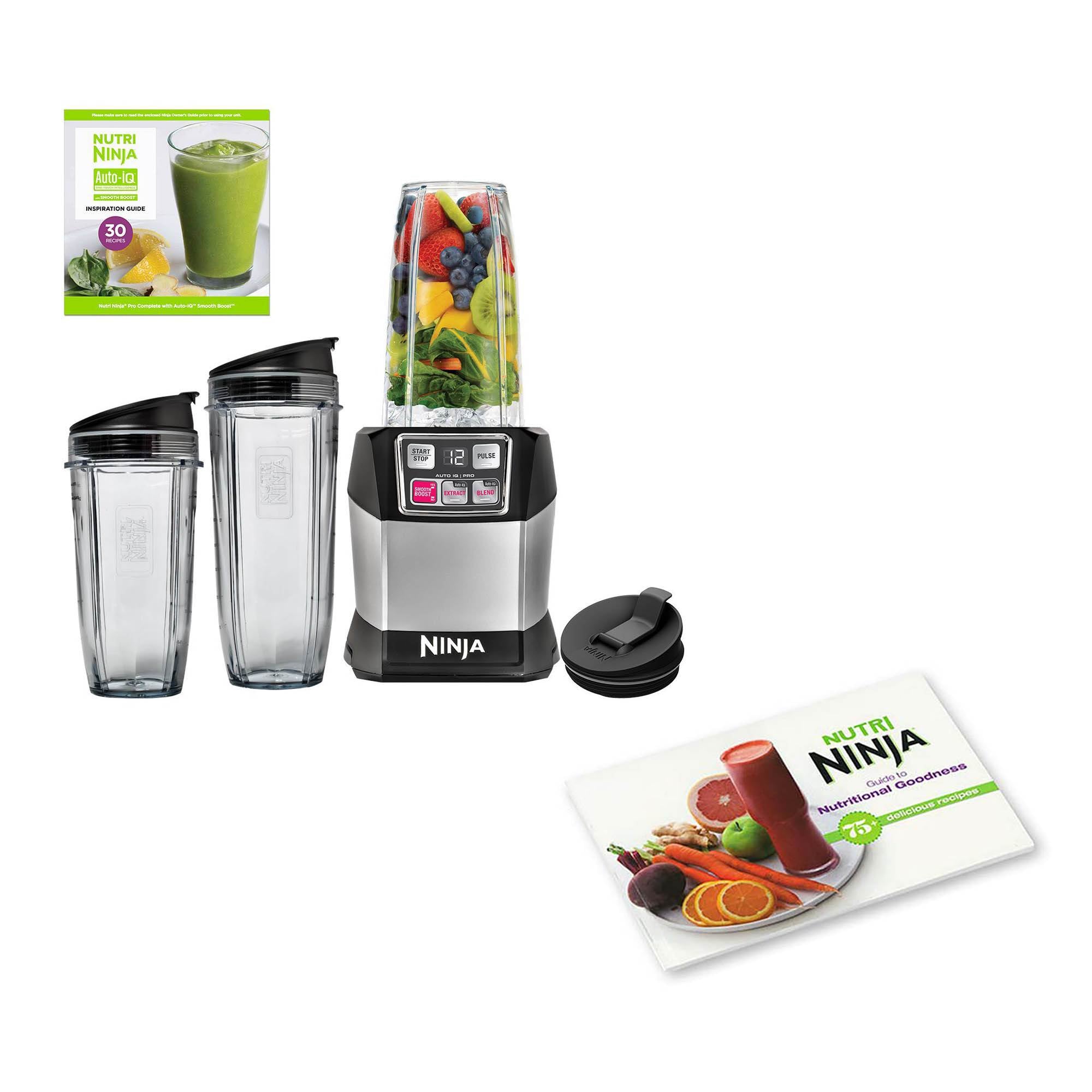 Nutri Ninja Auto iQ Pro Complete Table Top Blender Set & Nutritional Cook Books