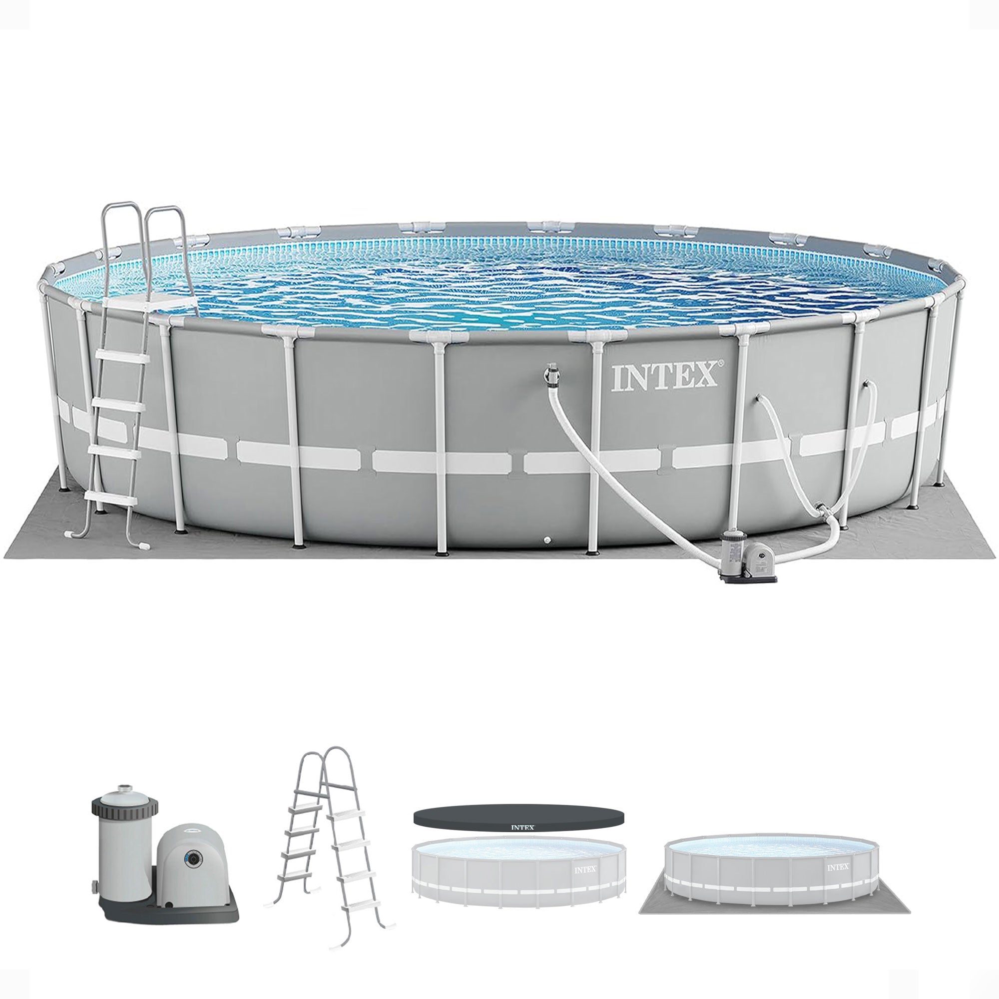 Intex 20ft x 52in Prism Frame Above Ground Pool Set with Filter Pump (Used) - VMInnovations