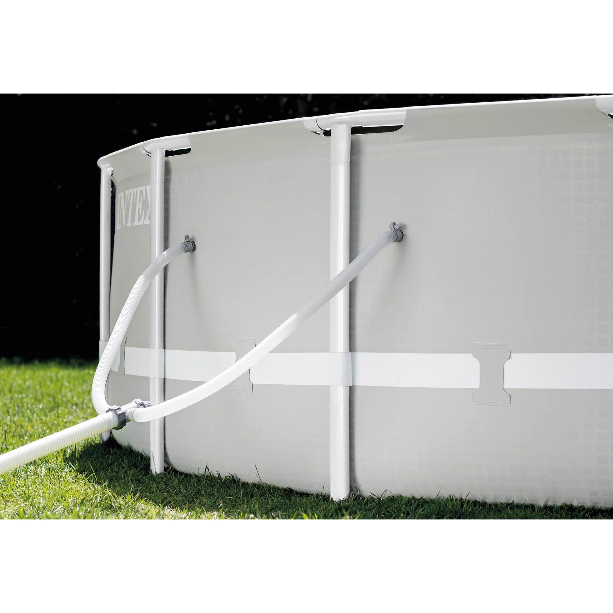 Intex 20ft x 52in Prism Frame Above Ground Swimming Pool w/ Pump & Chlorine Tabs