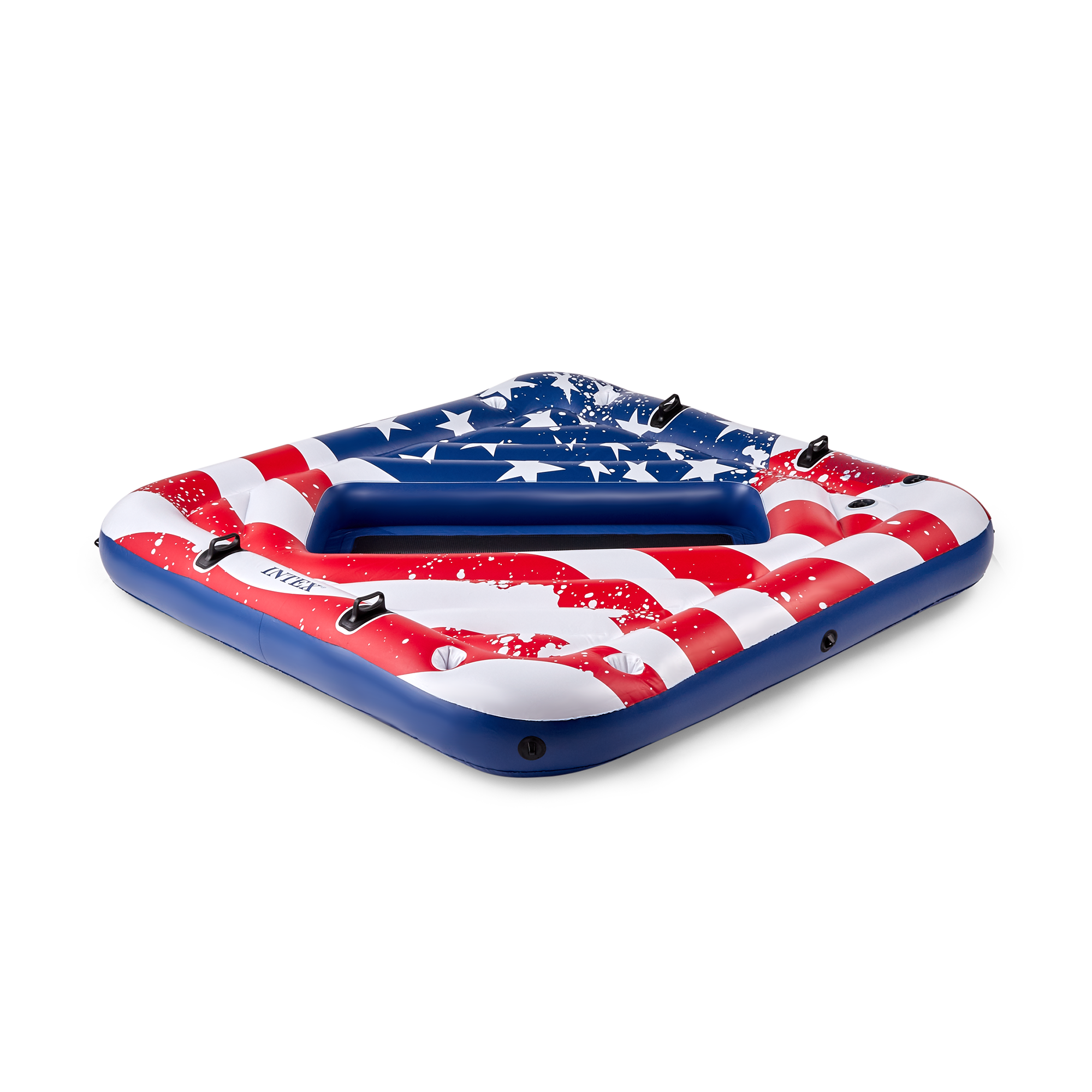 Intex Inflatable American Flag 2 Person Pool w/ AC Electric Air Pump