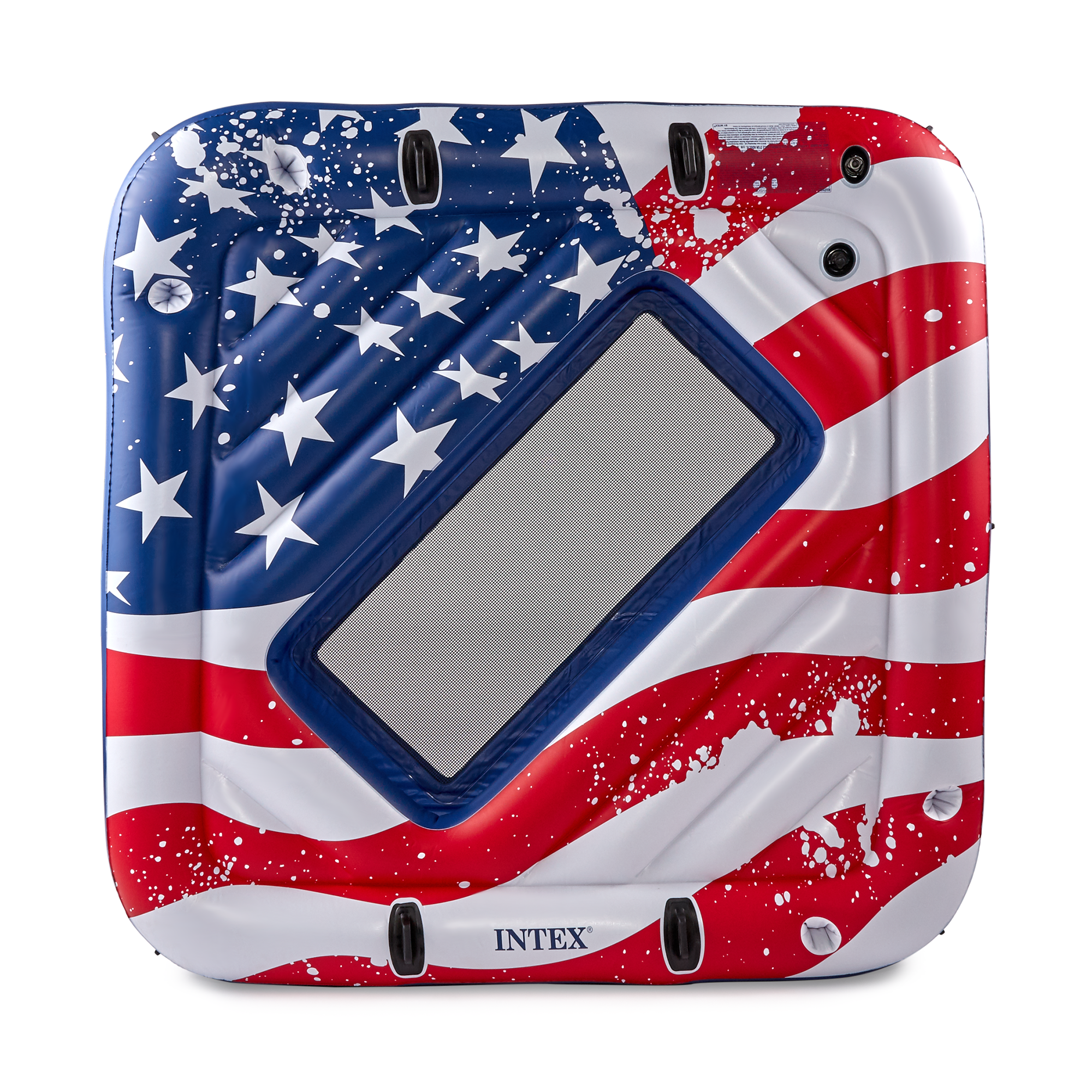 Intex Inflatable American Flag 2 Person Pool w/ AC Electric Air Pump
