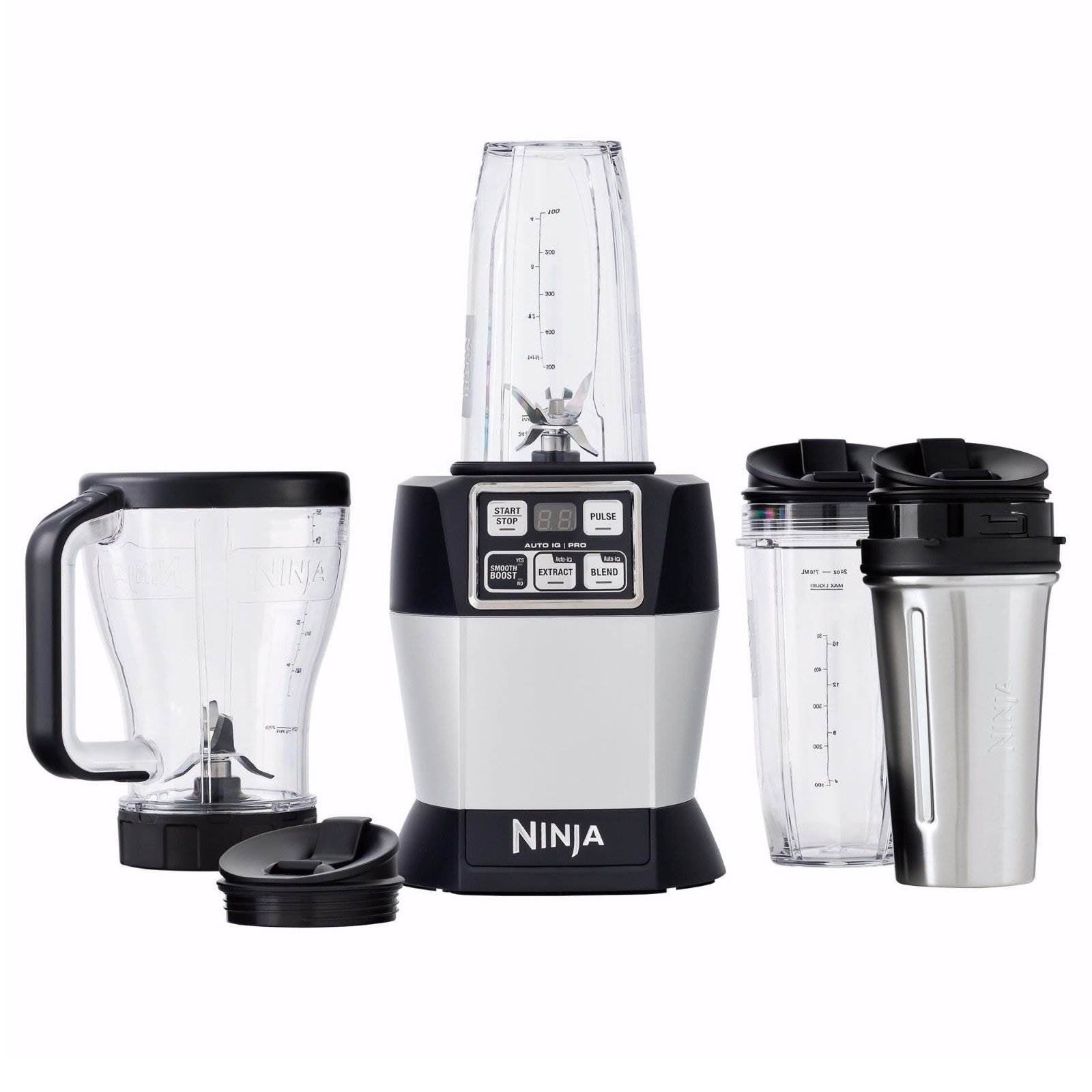 Nutri Ninja Auto iQ Pro Complete Blender System & Ninja 100 Recipe Smoothie Book - VMInnovations