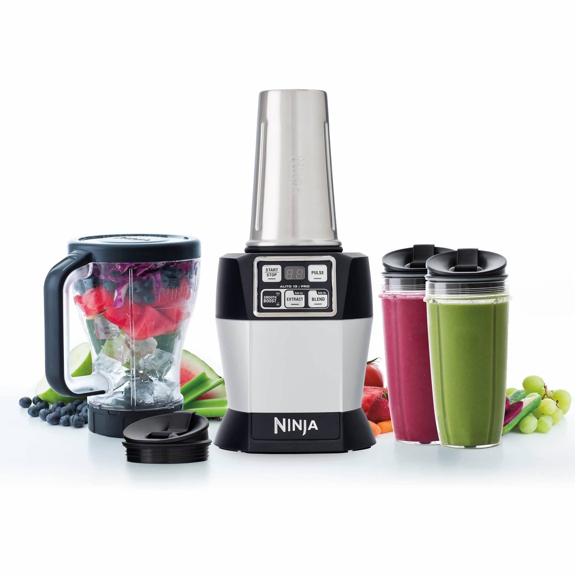Nutri Ninja Auto iQ Pro Complete Blender System & Ninja 100 Recipe Smoothie Book - VMInnovations