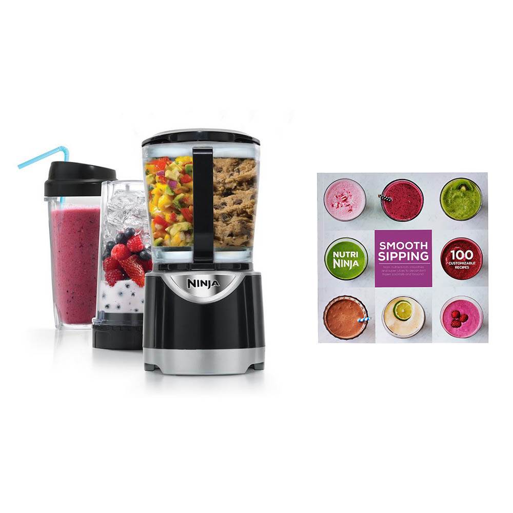 Ninja Pulse 550W Crushing Blender Kitchen System & 100 Recipe Smoothie Book