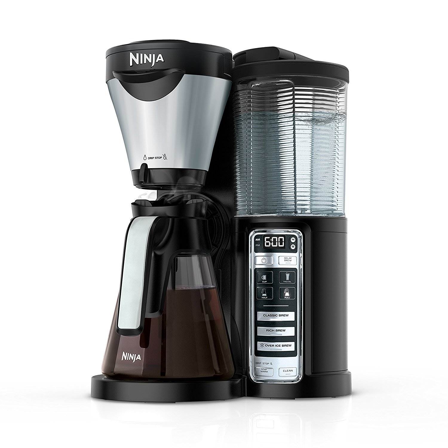 Ninja Auto-IQ 1-Touch Coffee Maker Brewer with Carafe & Push-Button Bean Grinder