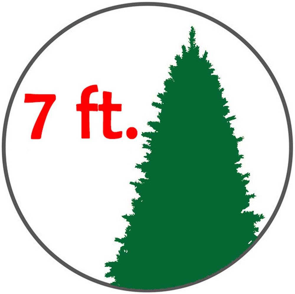 Home Heritage Cascade 7' Artificial Pine Pre Lit Christmas Tree & Storage Bag