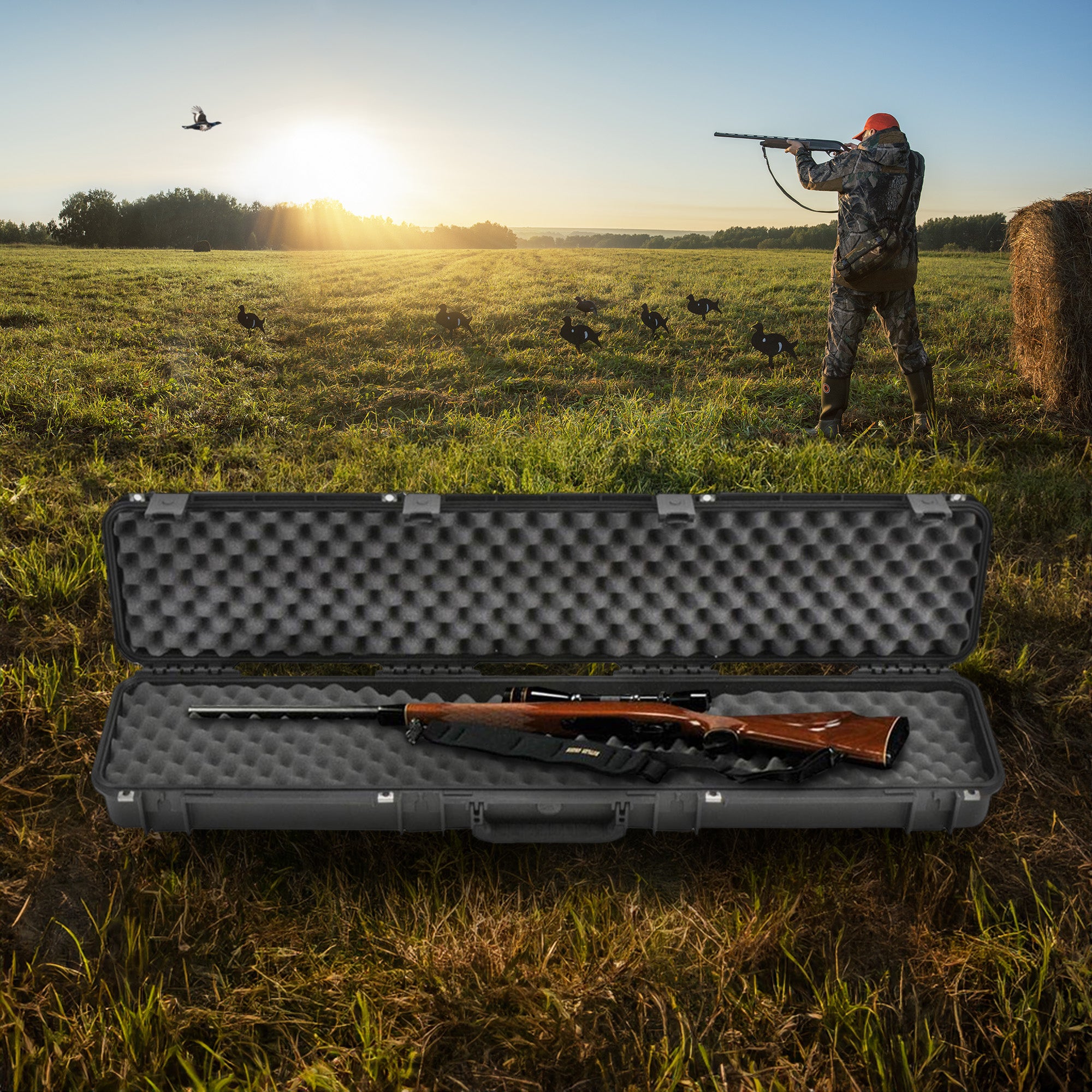 SKB Cases 3I-4909-SR iSeries Single Hunting Rifle Case w/ Hard Plastic Exterior - VMInnovations