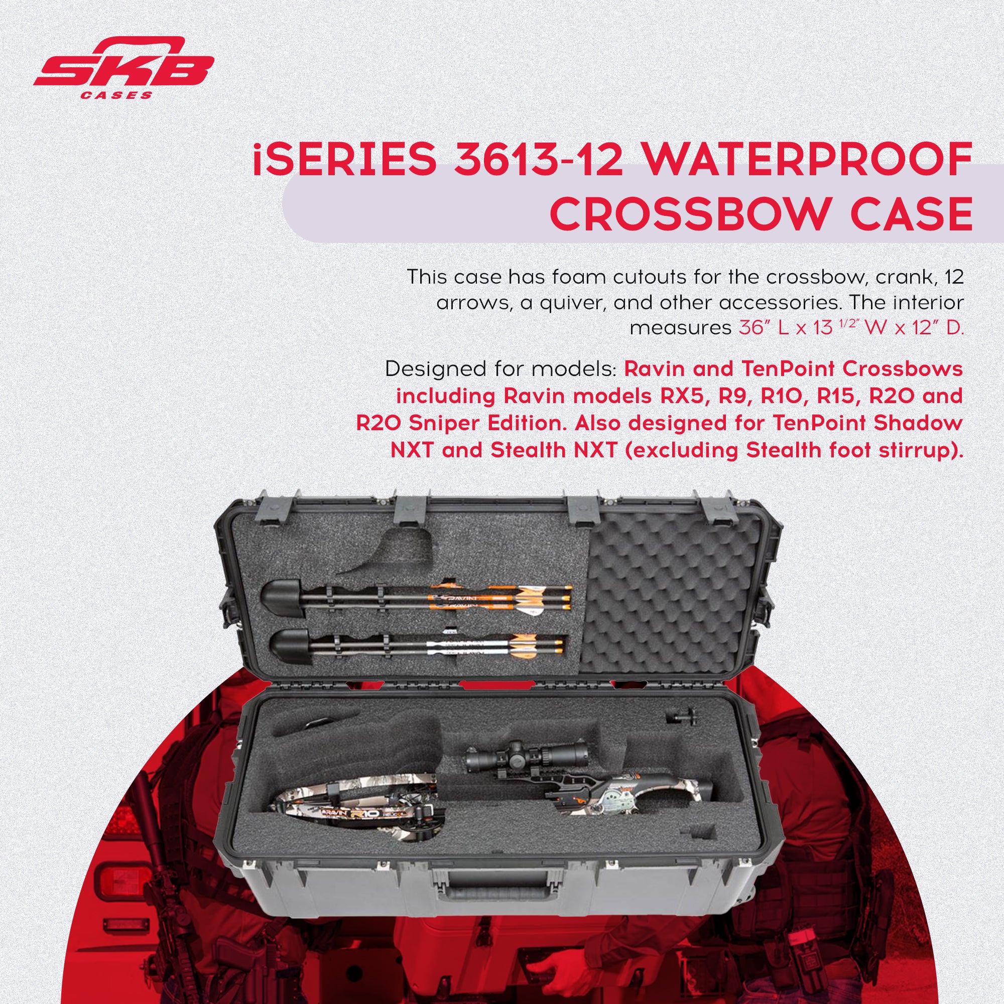 SKB Cases iSeries Ultimate Waterproof Military Grade Crossbow Bow Case (Used) - VMInnovations