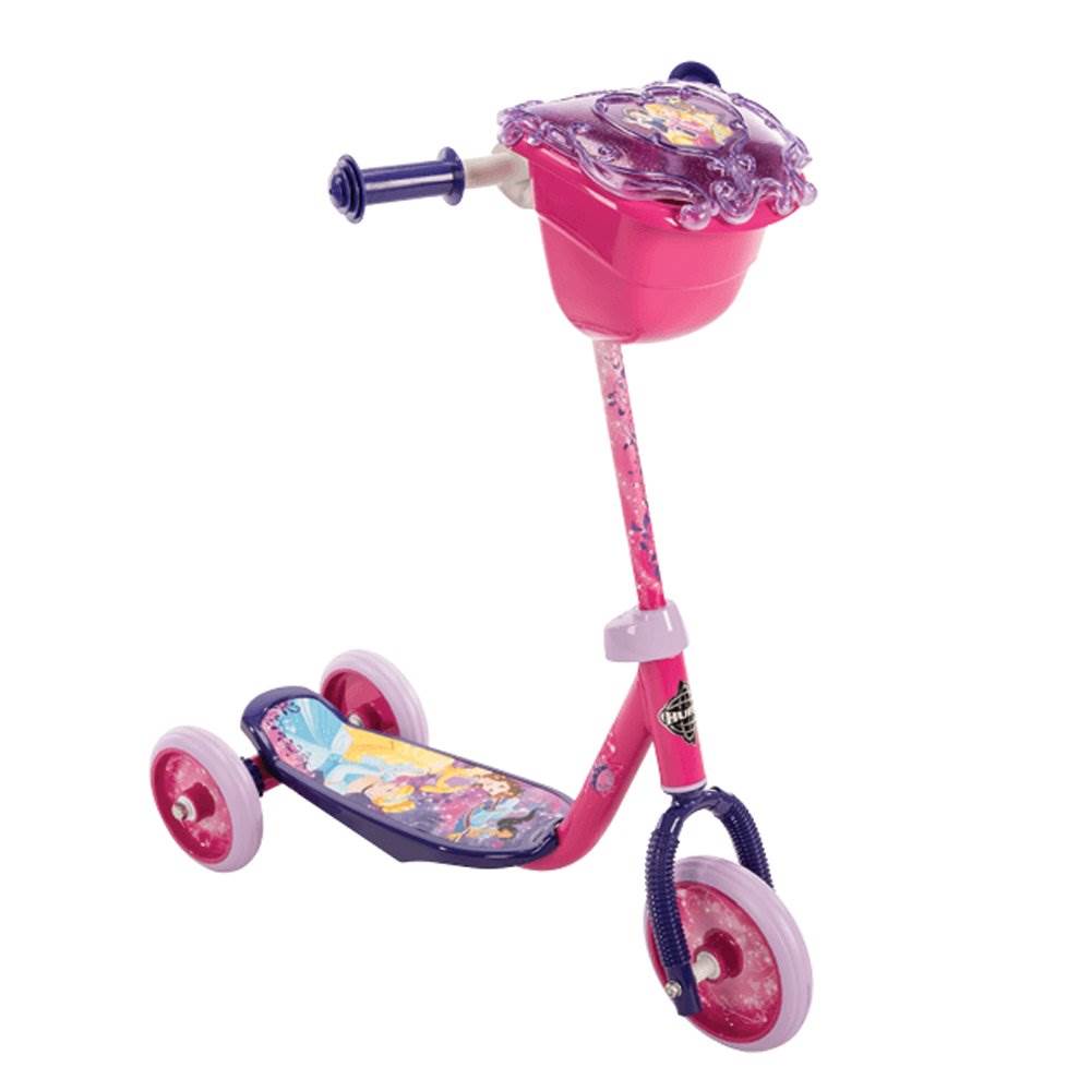 Huffy Disney Princess Girls Kids Toddler 3 Wheel Scooter with Basket (Open Box)