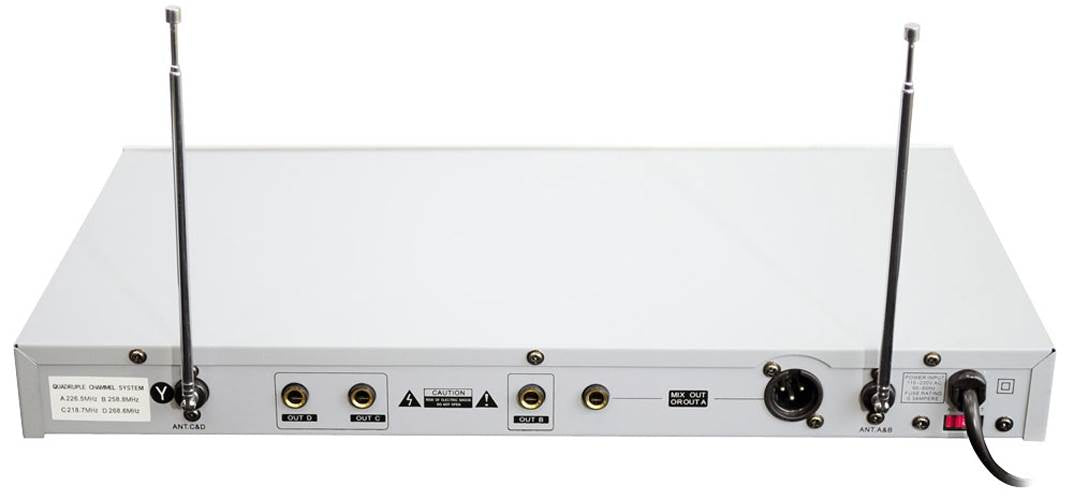 Pyle Pro PDWM5500 4 Mic VHF Wireless Microphone System