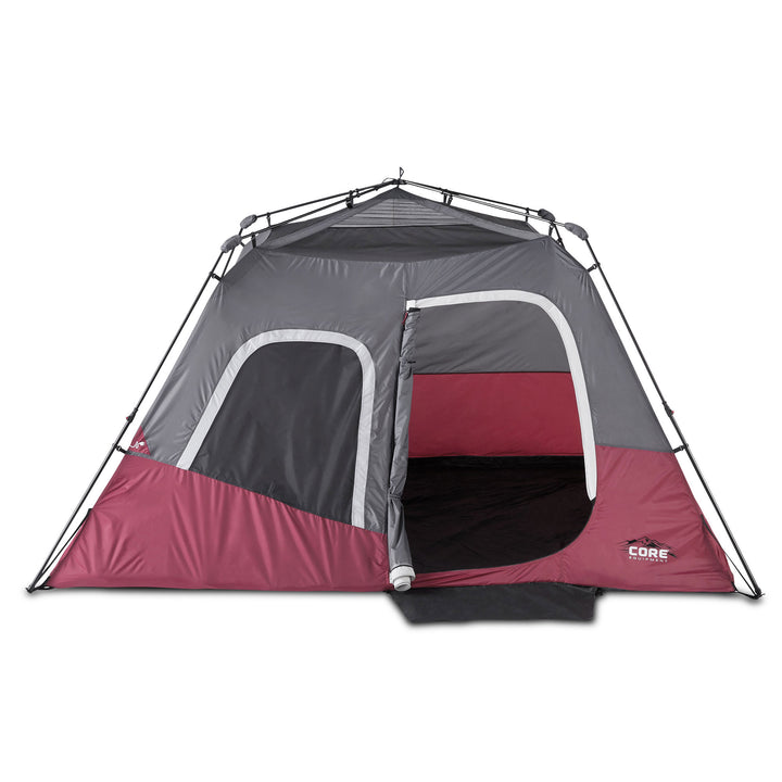 CORE 11 x 9 Foot 6 Person Cabin Tent with Air Vents and Loft, Red (For Parts) - VMInnovations