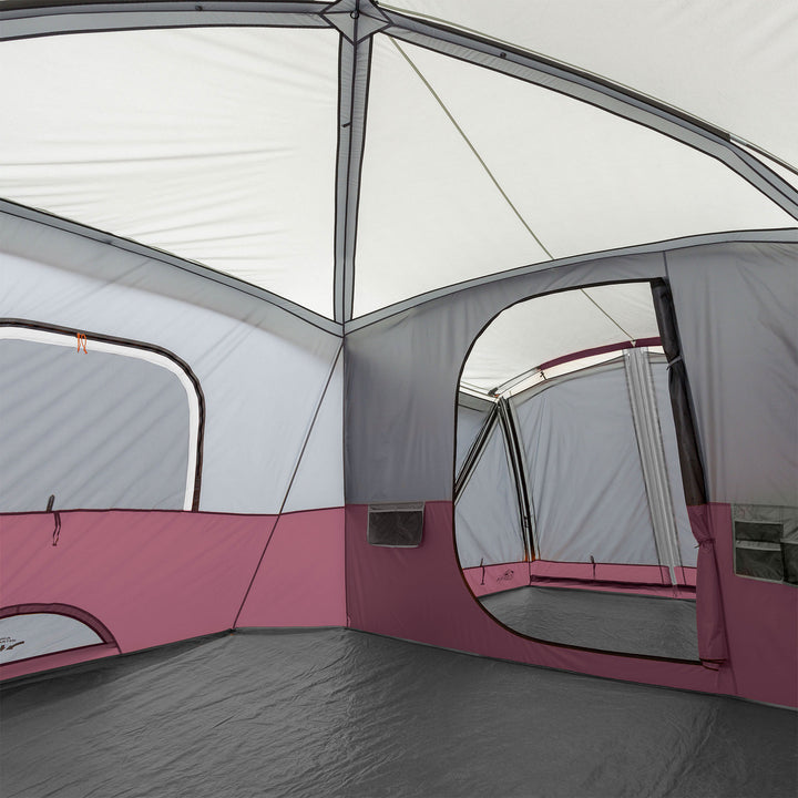 CORE 40072 11-Person Family Camping Cabin Tent with Screen Room, Red (Open Box) - VMInnovations