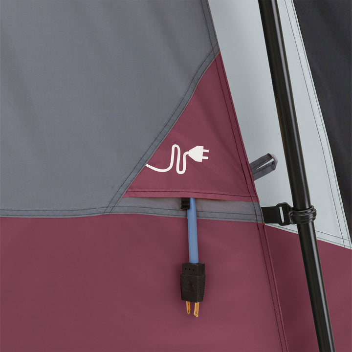 CORE 40072 11-Person Family Camping Cabin Tent with Screen Room, Red (Open Box) - VMInnovations