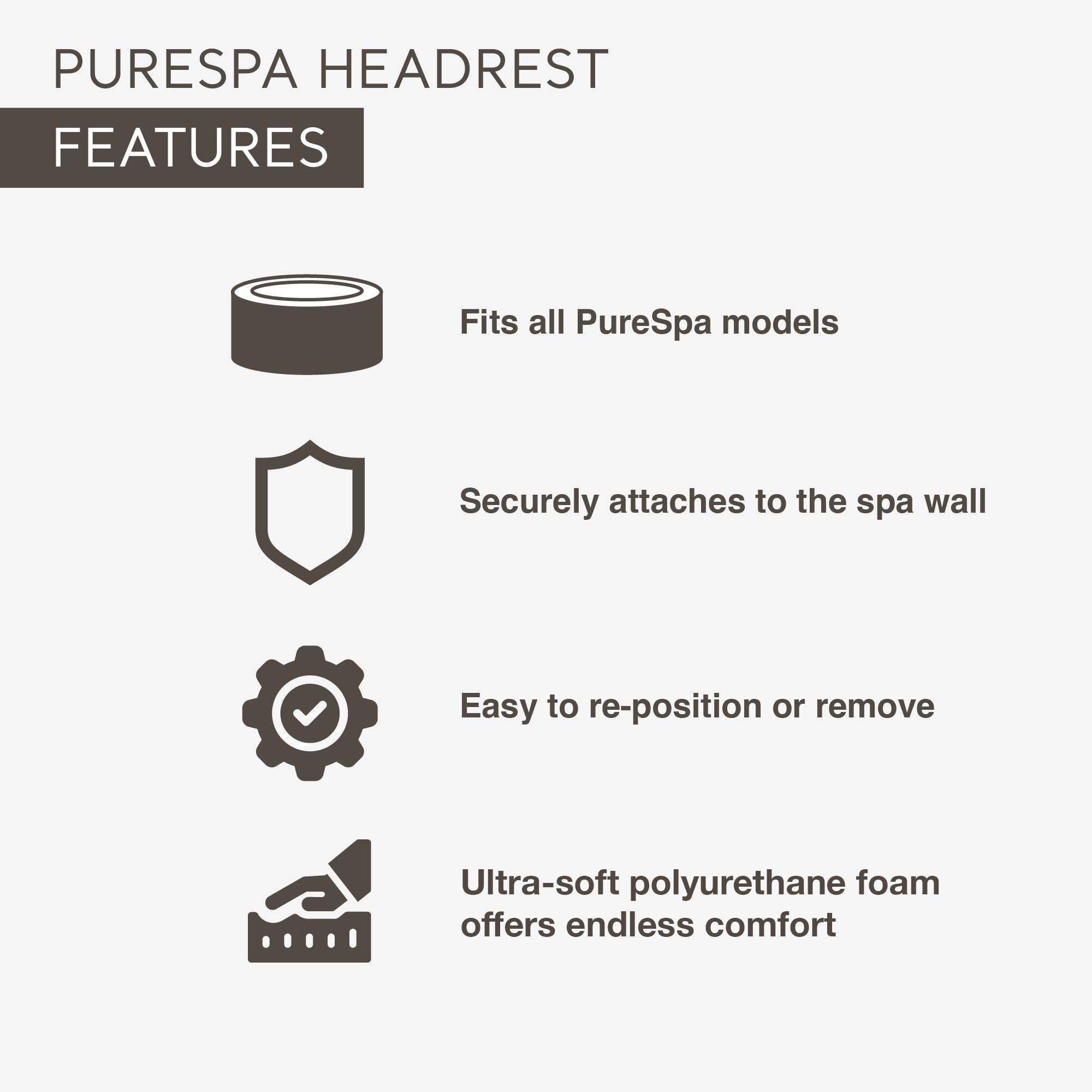 Intex PureSpa Cushioned Headrest Hot Tub Spa Accessory, White(Open Box) (2 Pack)