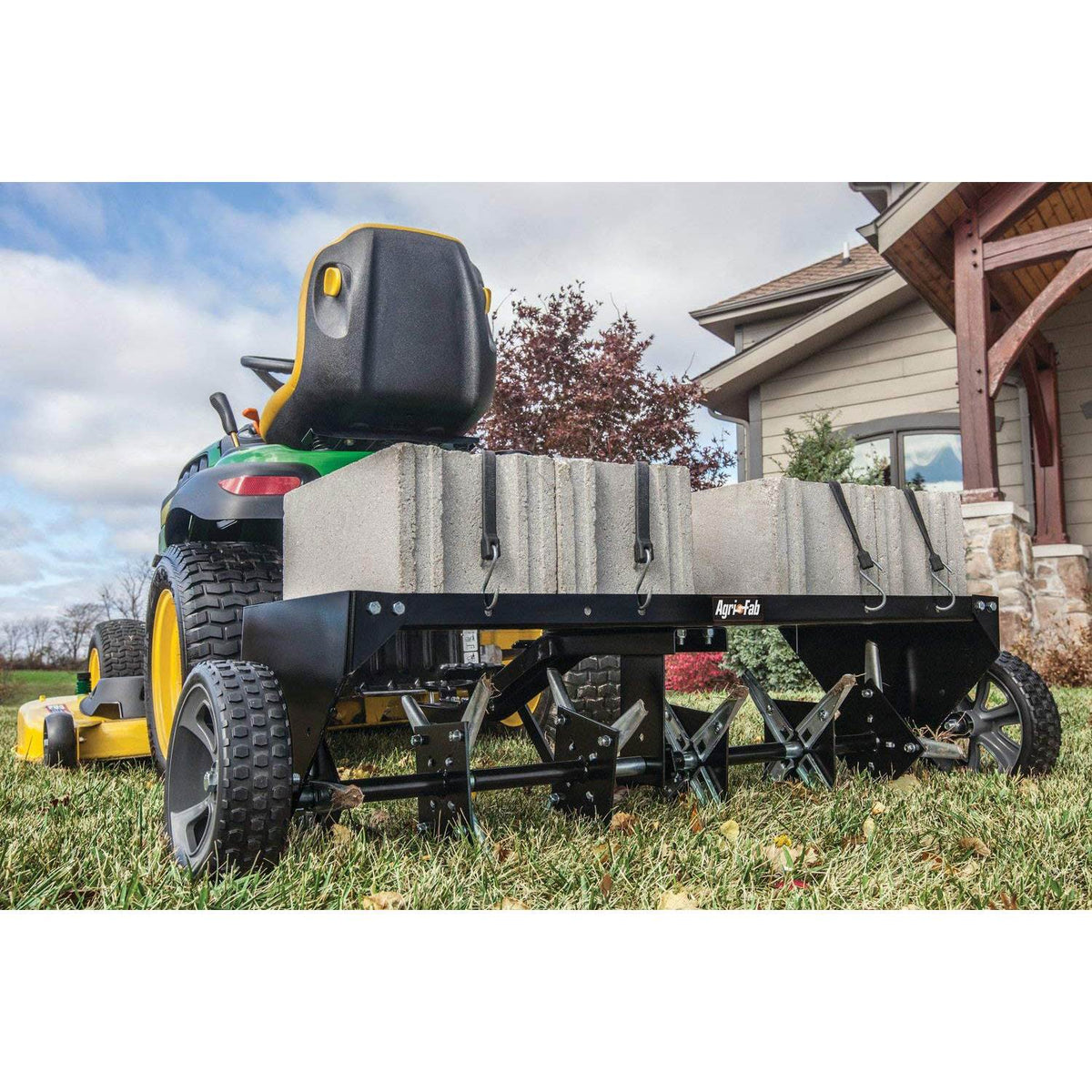 Agri-fab 40 Inch Pull Behind Plug Aerator for Aerating Lawns and Grass(Open Box)