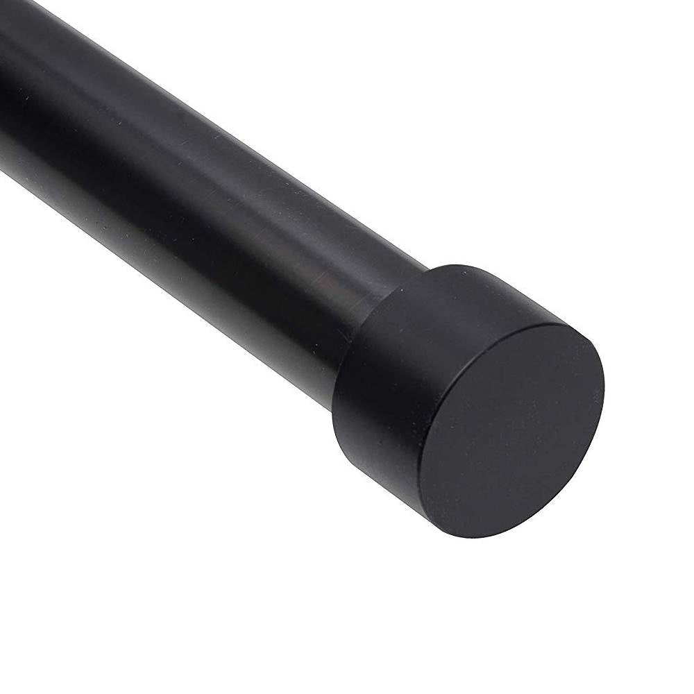 Umbra Cappa 1 Inch Adjustable 66 to 120 Inch Curtain Rod, Black (Open Box) - VMInnovations