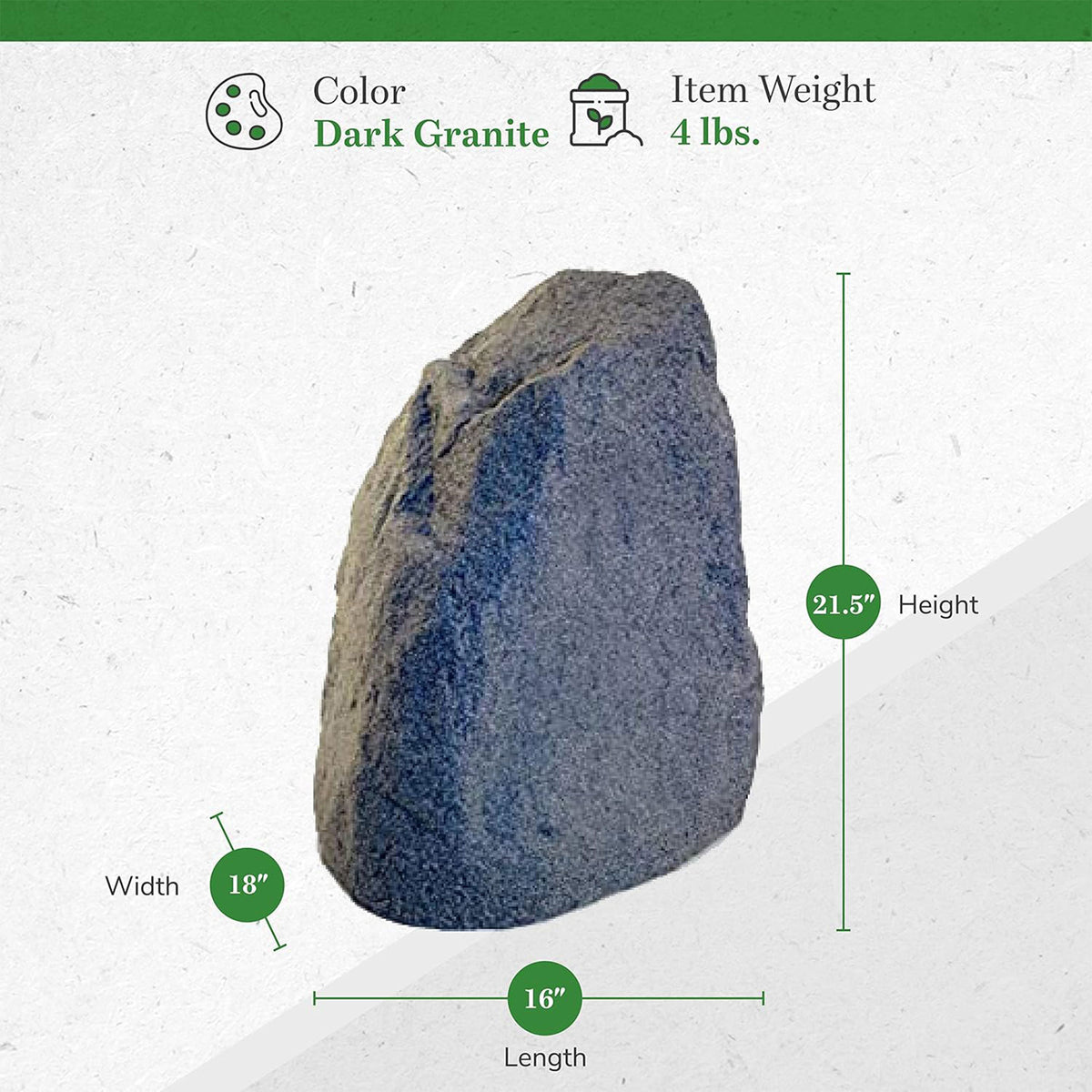 Algreen Receptacle LG Outdoor Rock Cover Decorative Garden, Gray (Open Box)