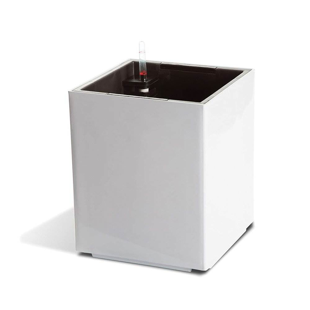 Algreen Modena Self Watering Irrigating Planter Box Pot, Gloss White (Open Box)