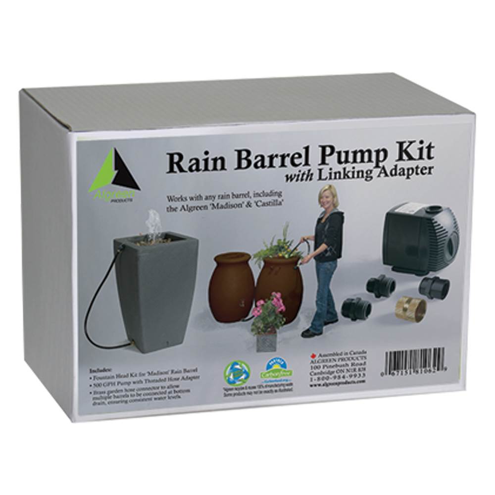 Algreen Rain Water Collection Barrel Drum 500GPH Garden Watering System Pump - VMInnovations