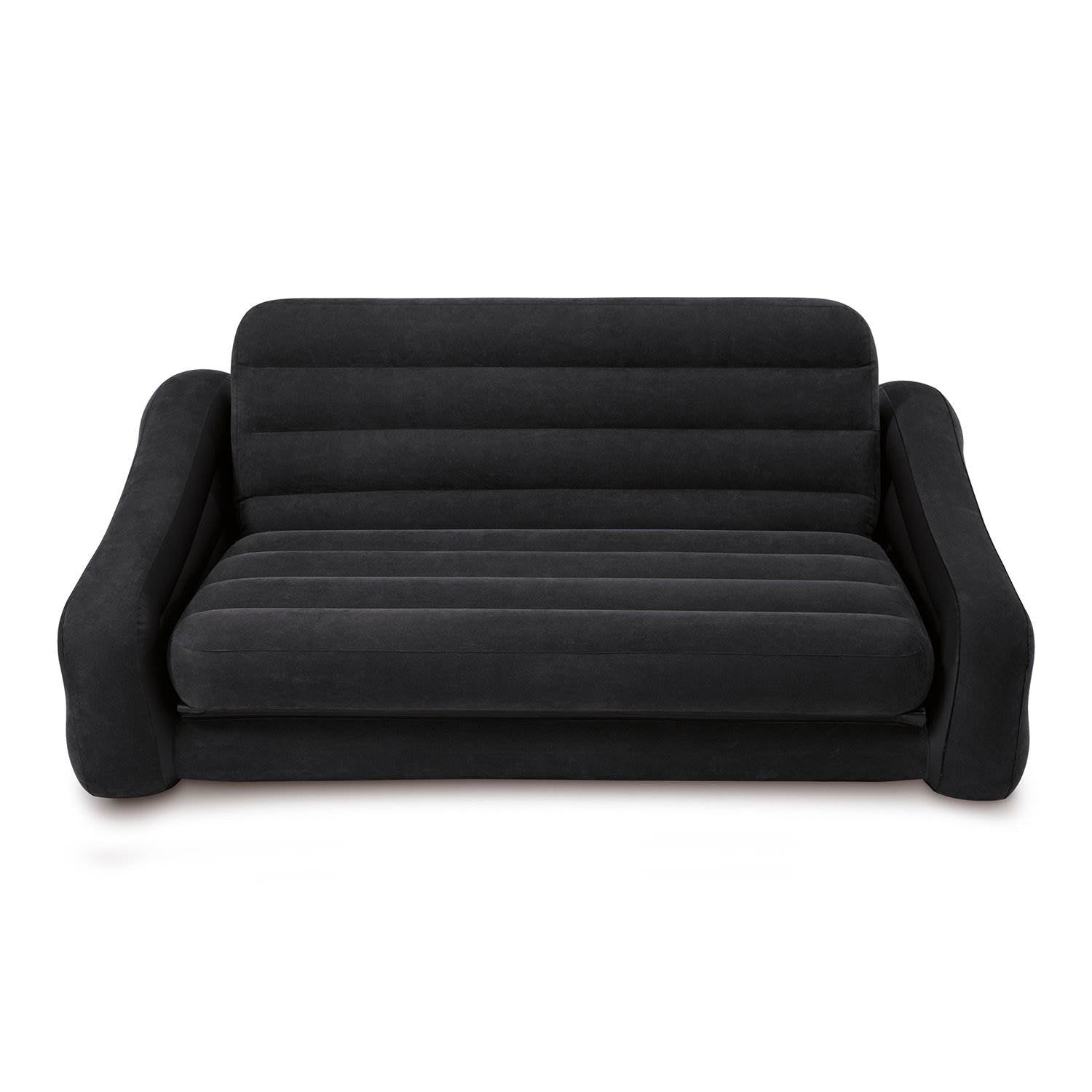 Intex Dark Gray Inflatable Queen Size Pull-Out Sofa Bed & 12V Electric Air Pump