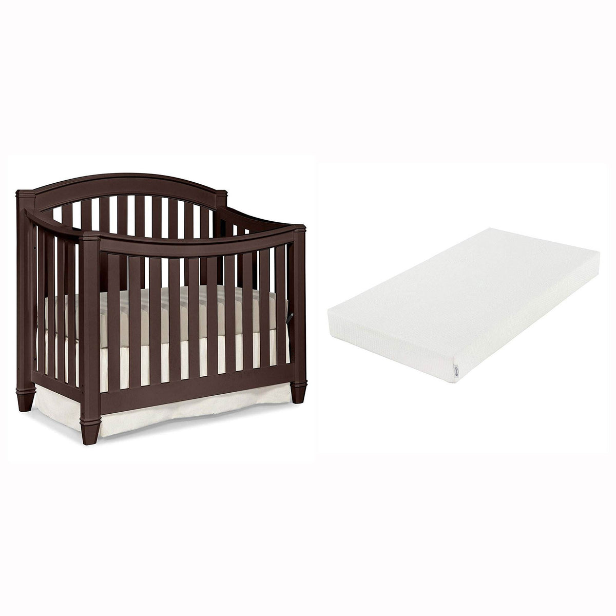 Graco Cotton Foam Baby Toddler Crib Mattress & Thomasville Kids Convertible Crib - VMInnovations