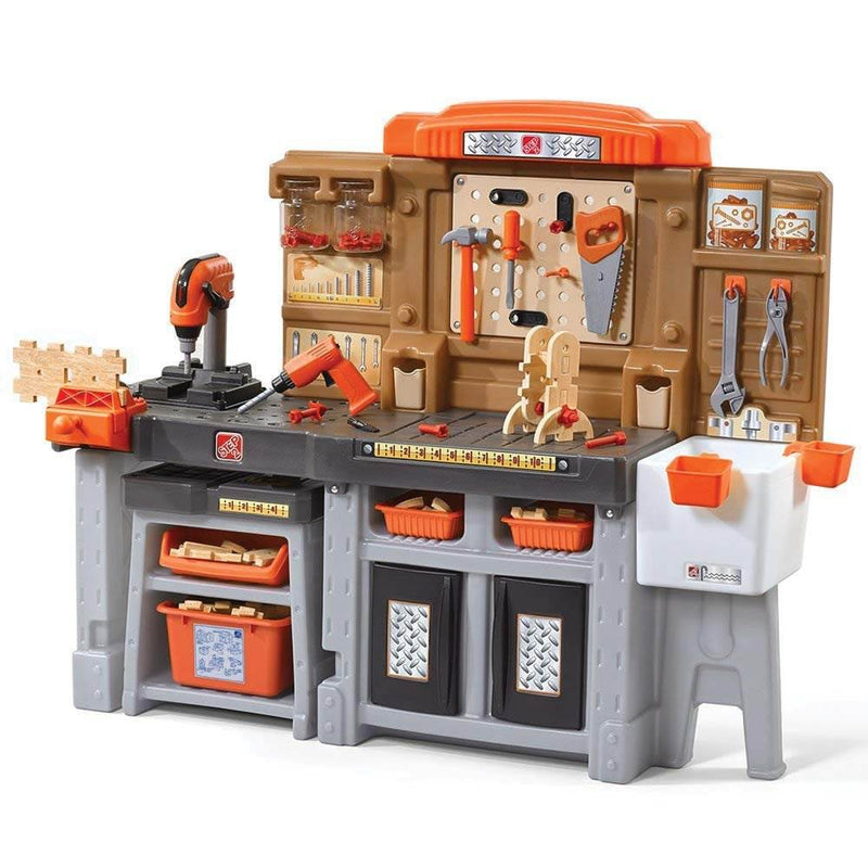 Step2 Kids Play Workshop and Utility Bench with Accessories, Orange (For Parts)