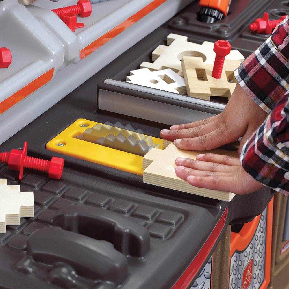 Step2 Big Builders Pro Kids Toy Tool Bench with Accessories, Orange (For Parts)