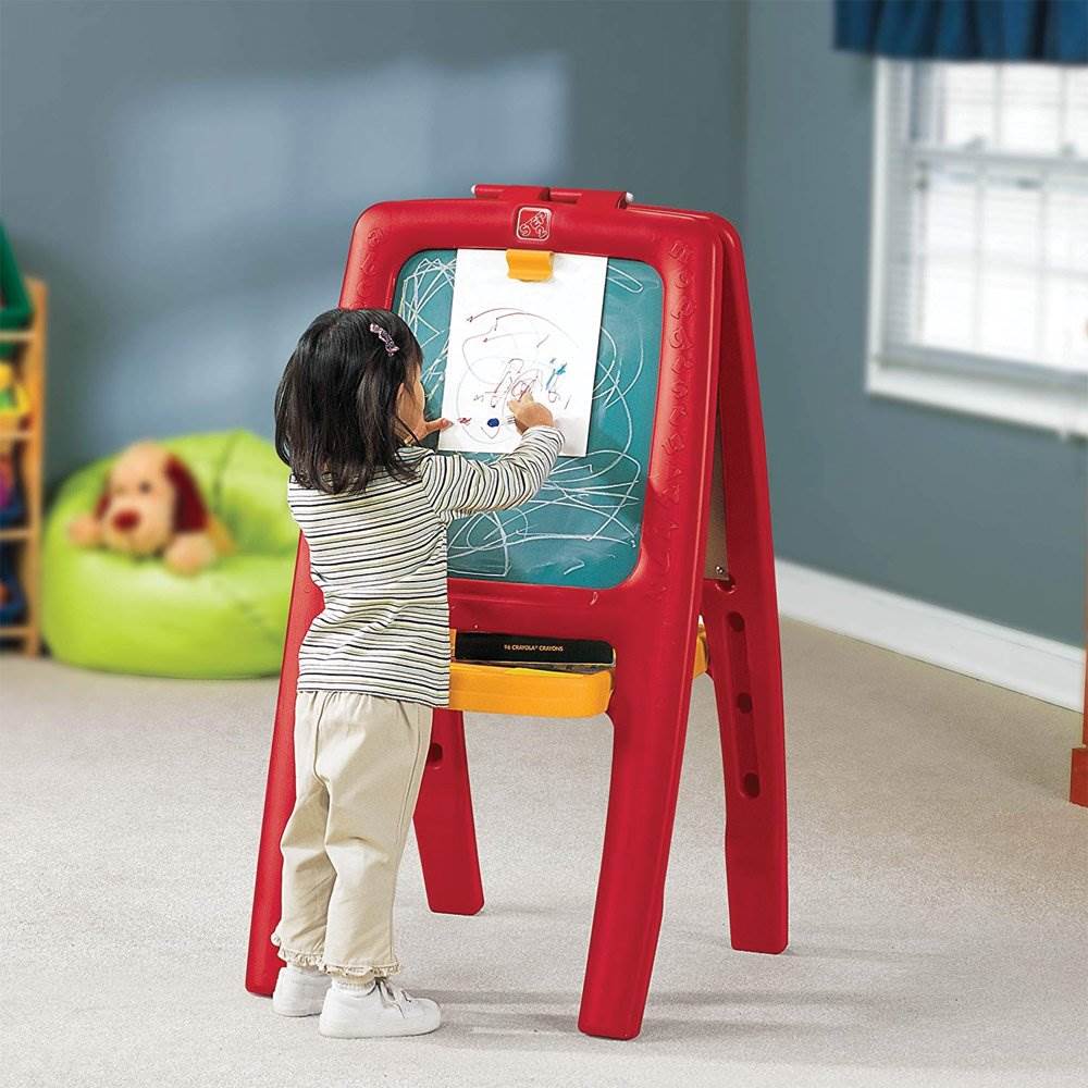 Step2 Magnetic White Board and Chalkboard Art Painting Easel for Kids & Toddlers