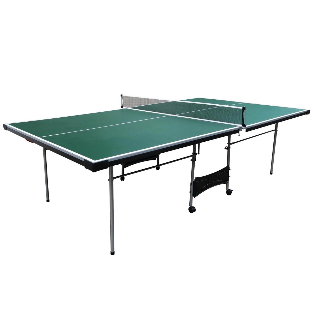 Lancaster 4 Piece Folding Table Tennis Table w/ 2 Rackets and 3 Orange Balls